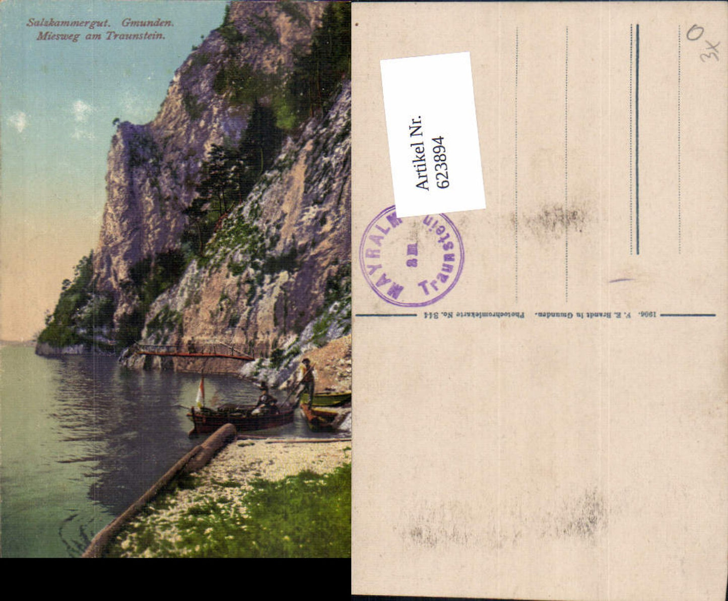 623894,Gmunden am Traunsee Miesweg am Traunstein pub Brandt 344