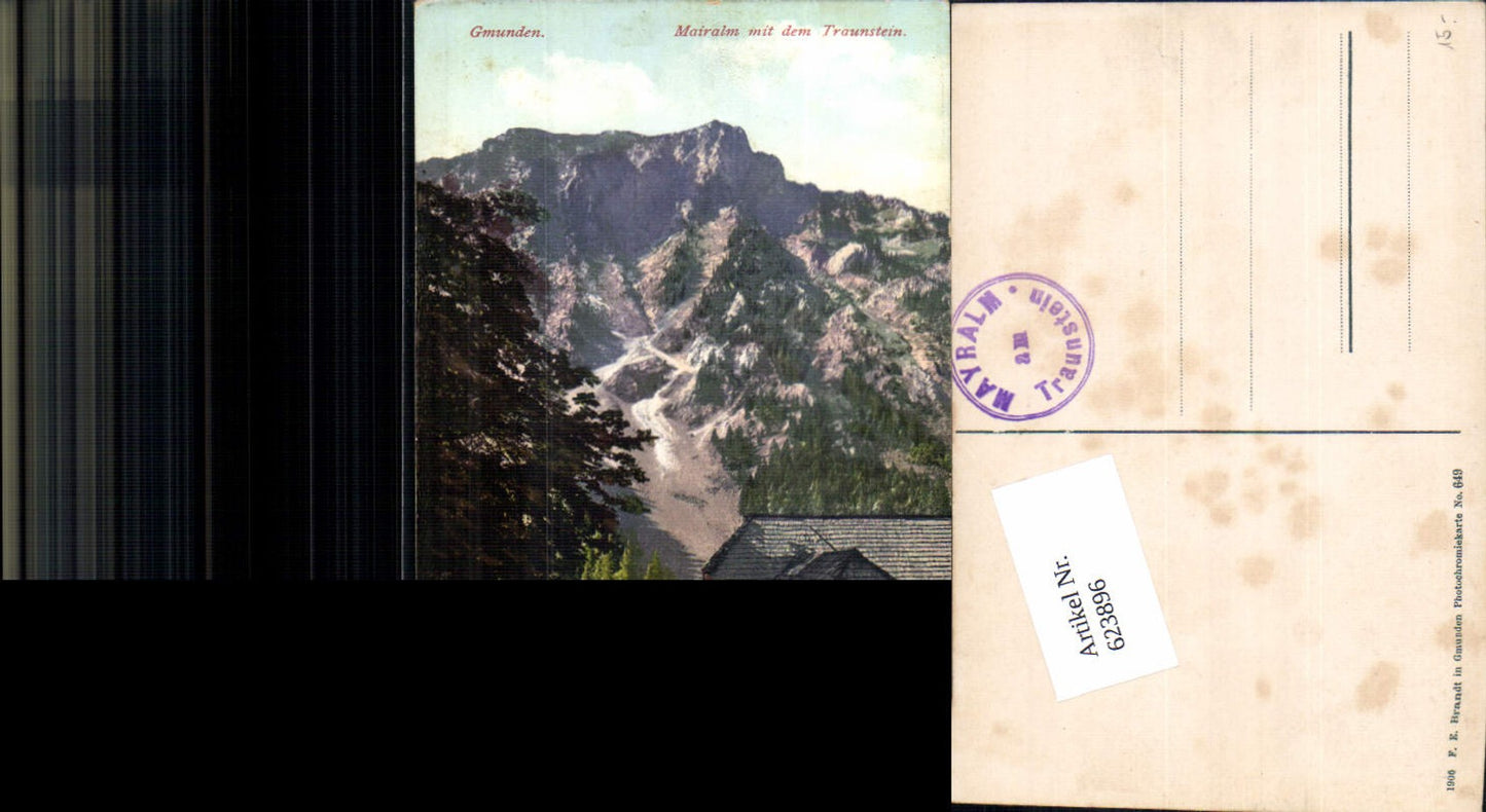 623896,Gmunden am Traunsee Mairalm m. Traunstein pub Brandt 649