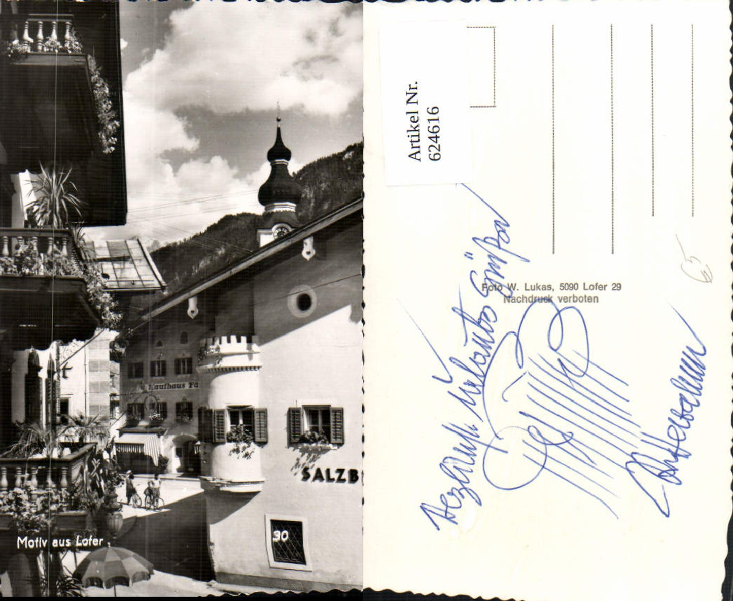 624616,Foto Ak Motiv aus Lofer Erker