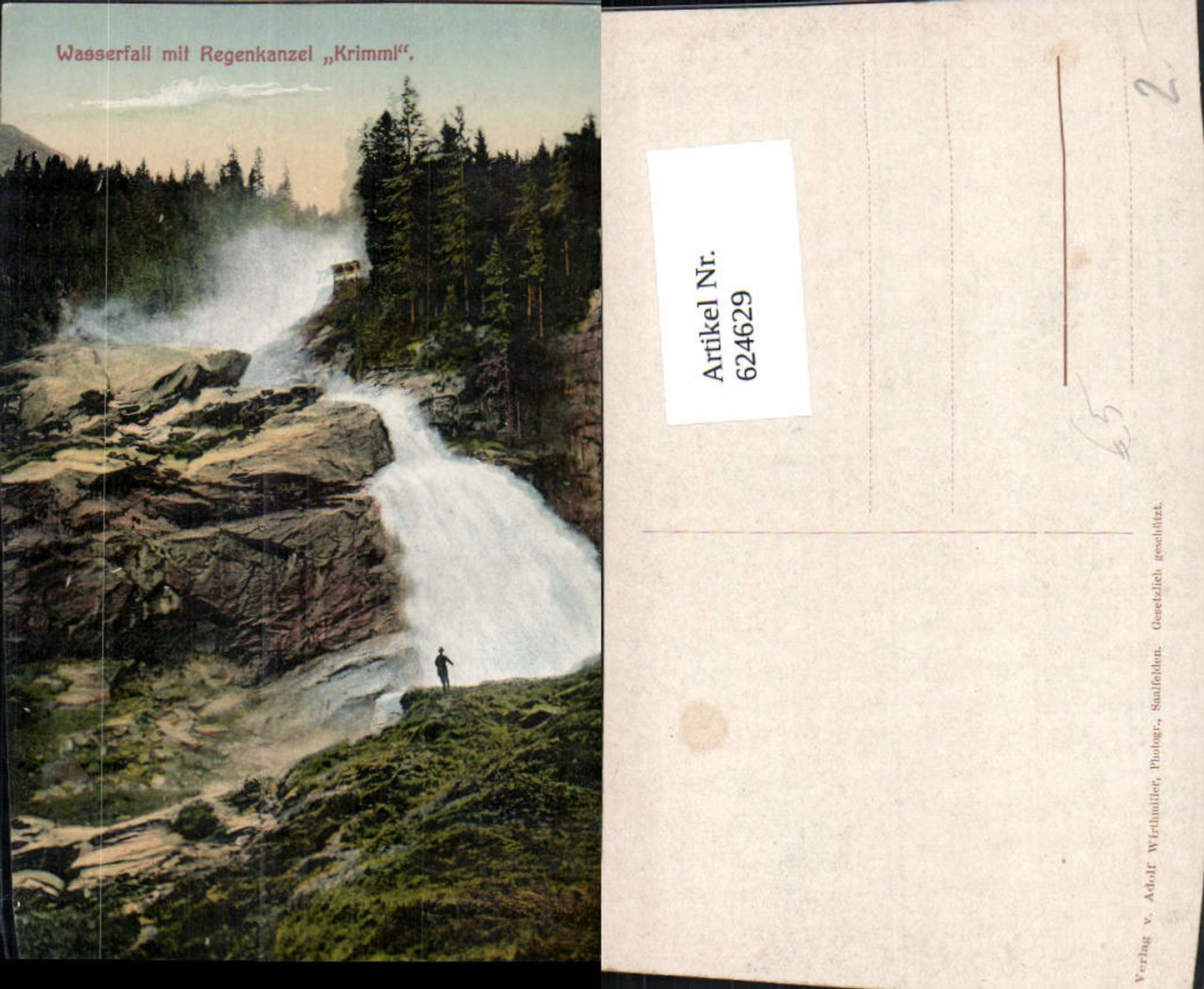 624629,Krimml Wasserfall m. Regenkanzel