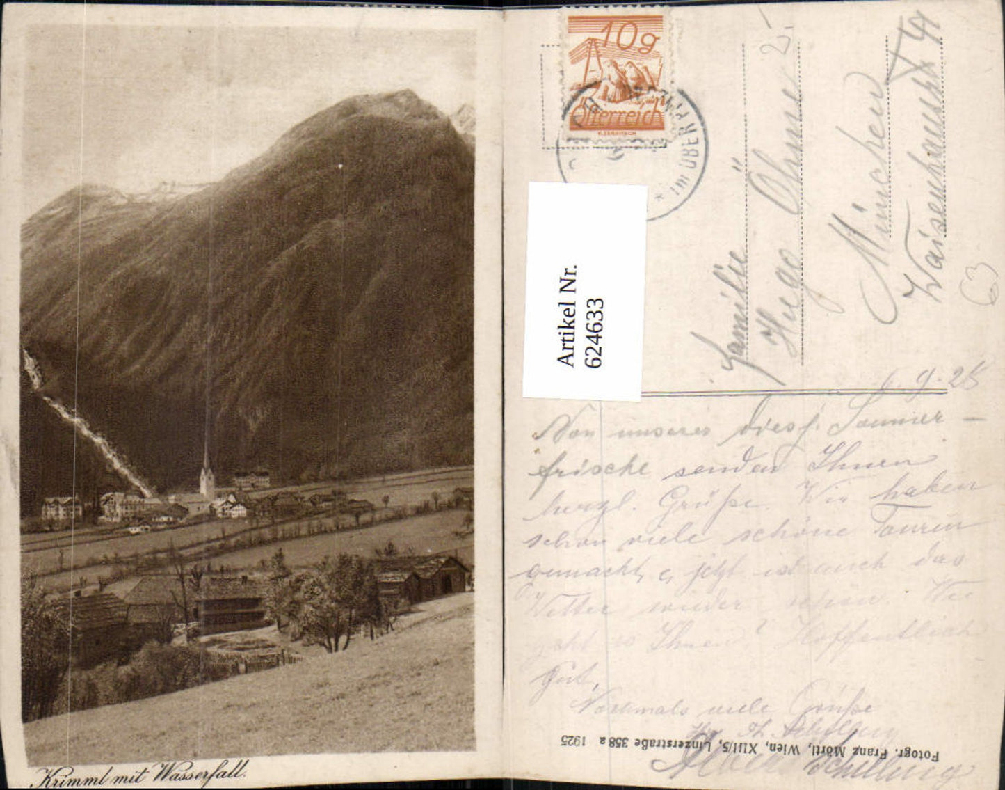 624633,Krimml m. Wasserfall