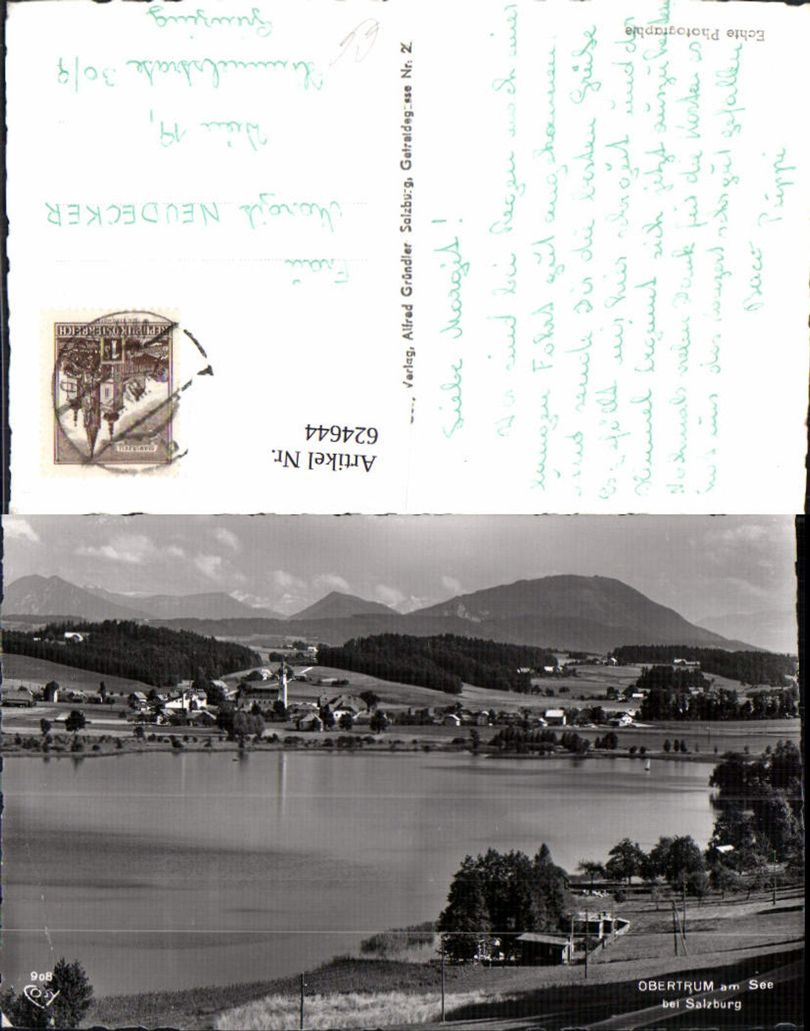 624644, Photo Ak Obertrum a. See b. Salzburg