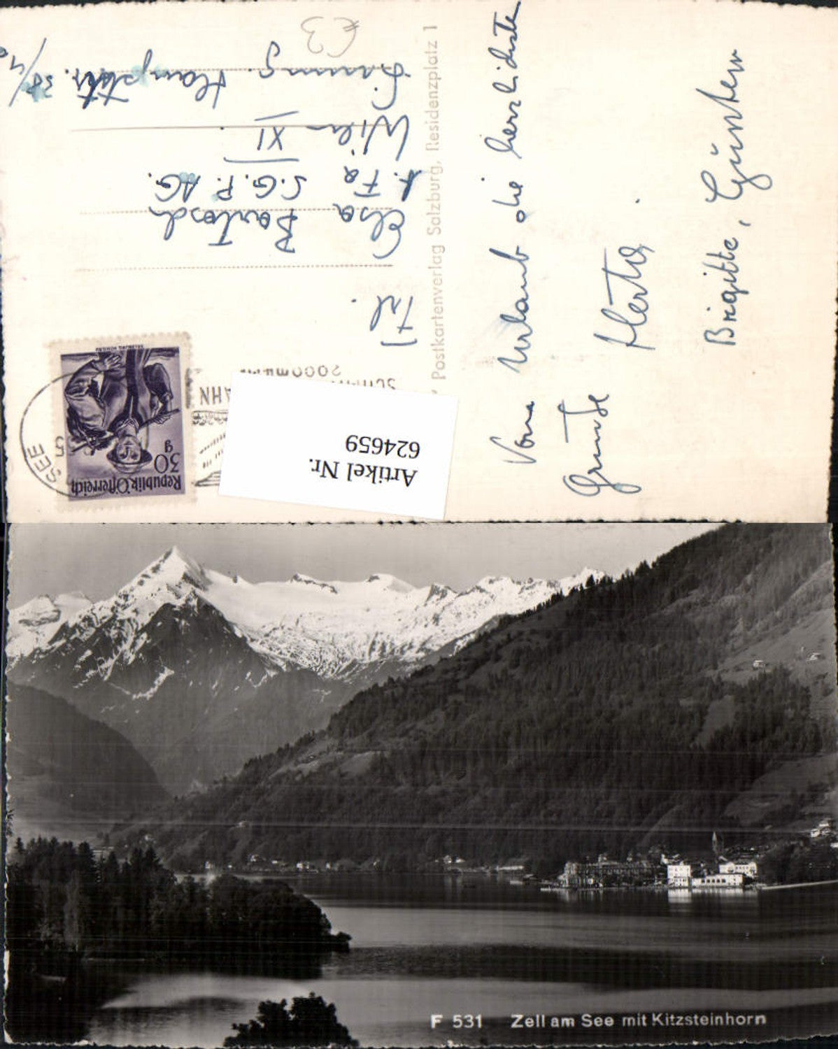 624659,Foto Ak Zell a. See m. Kitzsteinhorn