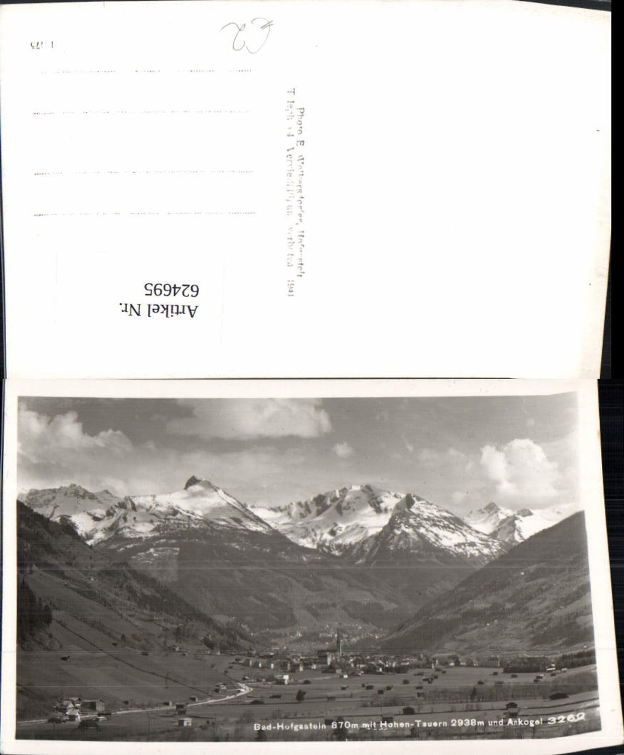 624695, Photo Ak Bad Hofgastein with Hohen Tauern and Ankogel