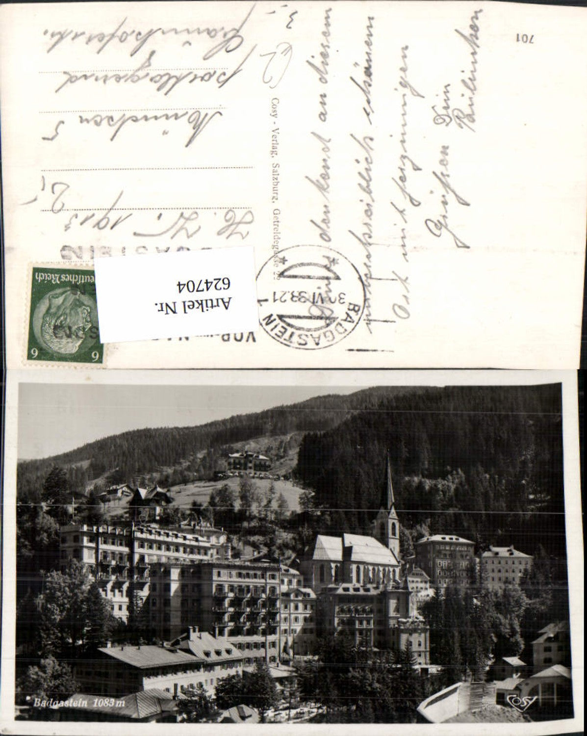 624704, Photo Ak Bad Gastein view