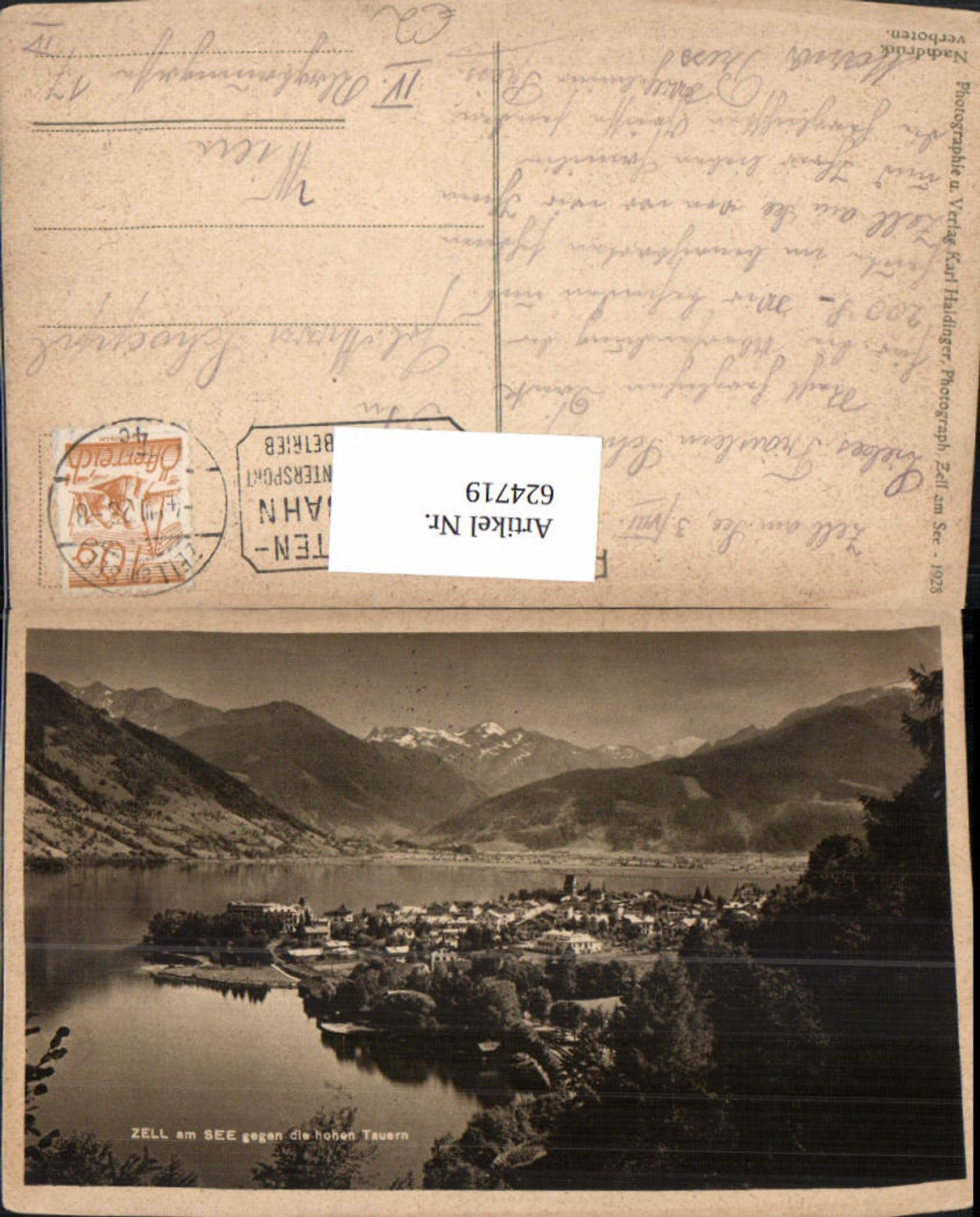 624719,Zell a. See geg. d. Hohen Tauern