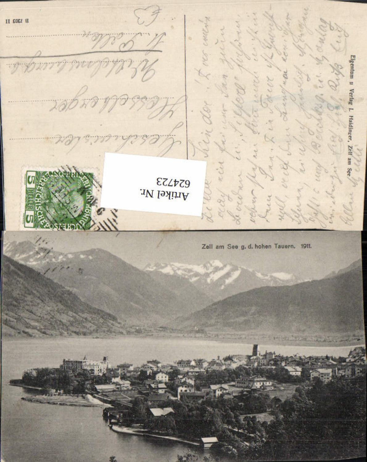 624723,Zell a. See geg. d. Hohen Tauern