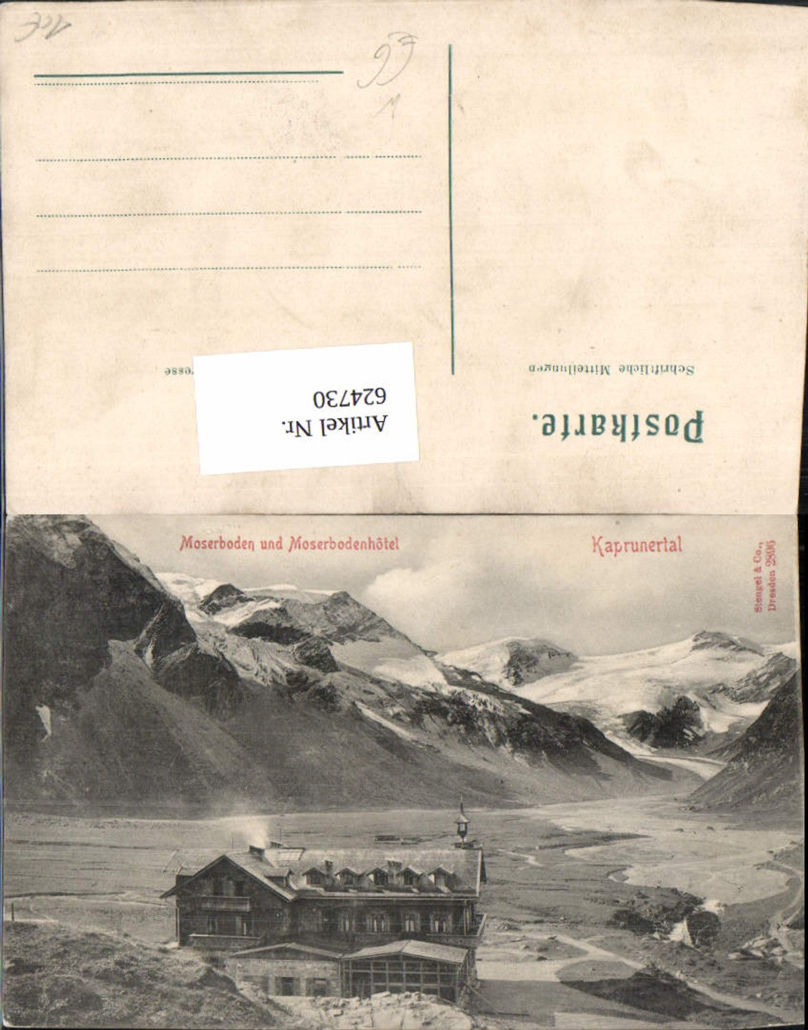 624730,Kaprun Kaprunertal Moserboden u. Moserbodenhotel