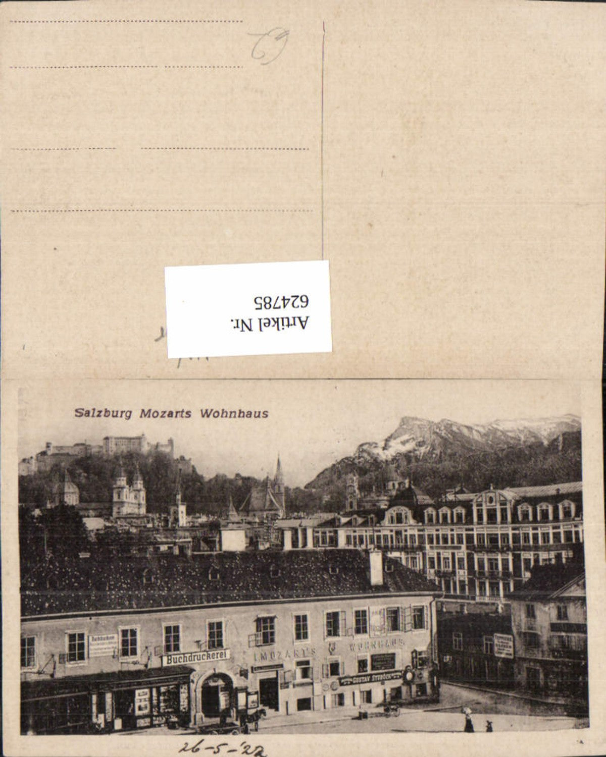 624785, Salzburg Mozart's House 1922