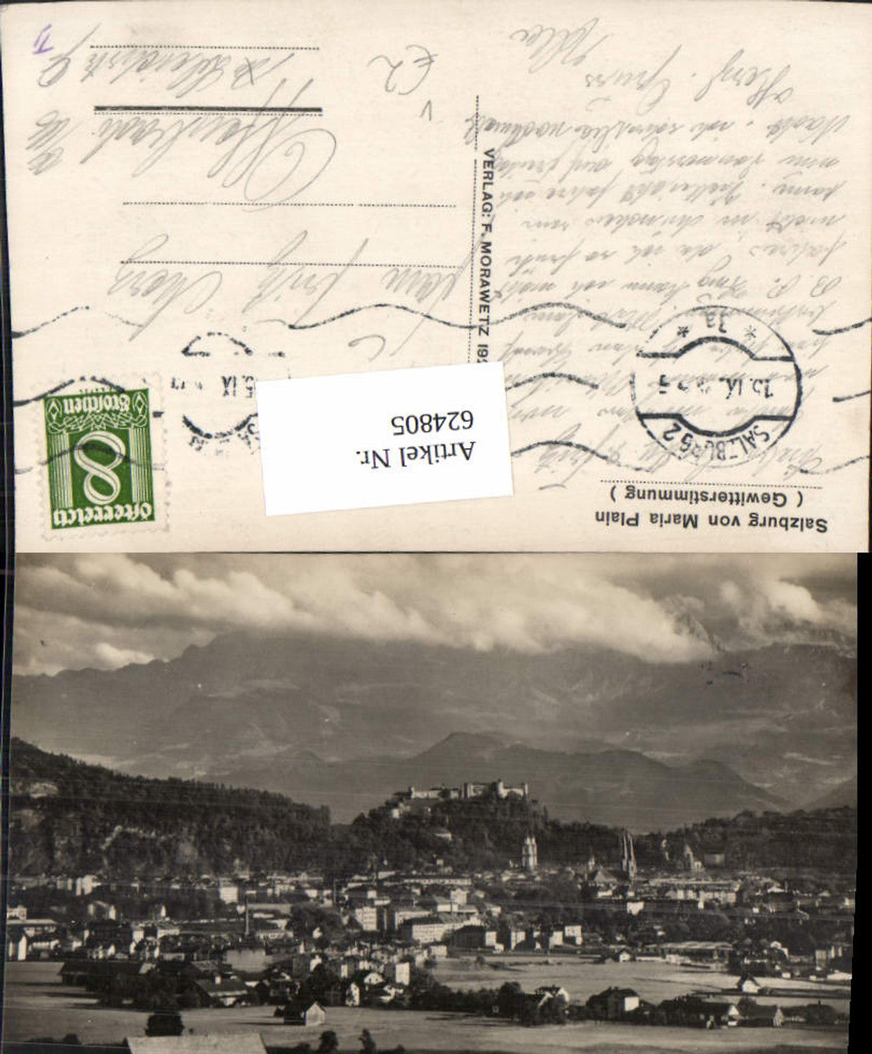 624805, Salzburg v. Maria Plain, thunderstorm atmosphere, pub F. Morawetz