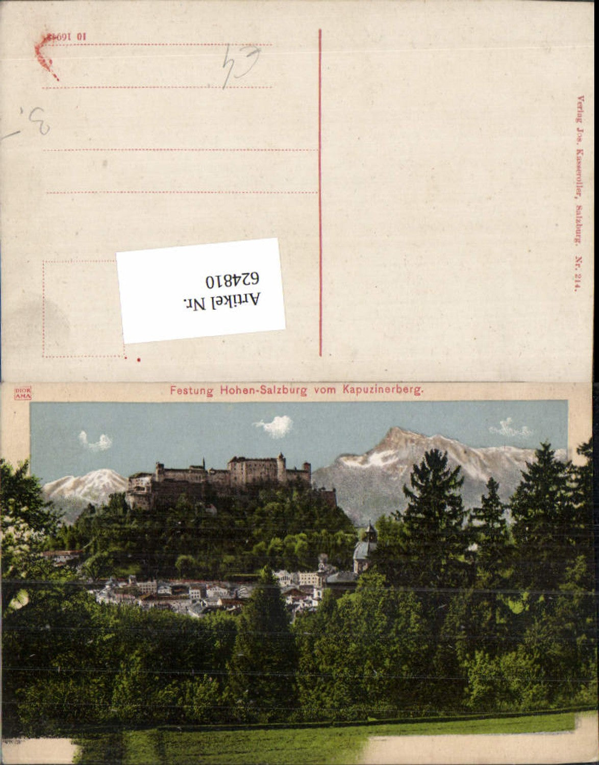 624810, Salzburg Hohensalzburg Fortress from Kapuzinerberg