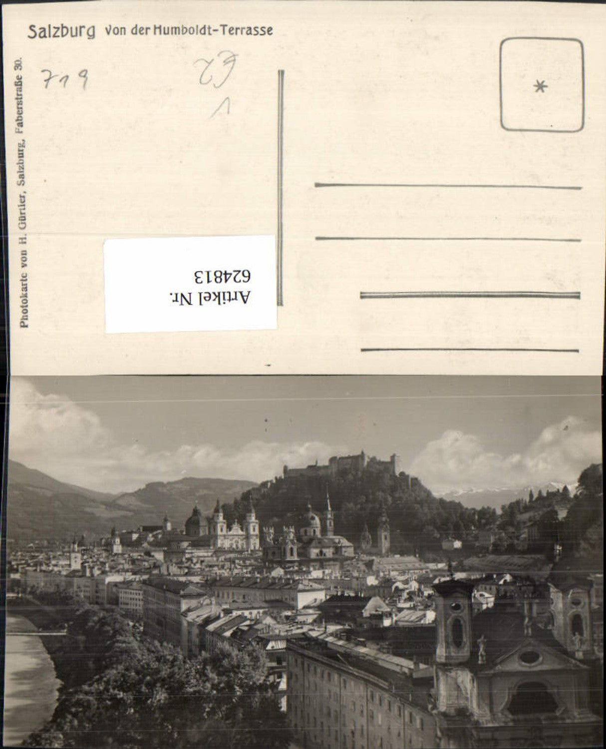 624813, Photo Ak Salzburg vd Humboldt-Terrasse pub H. Gürtler