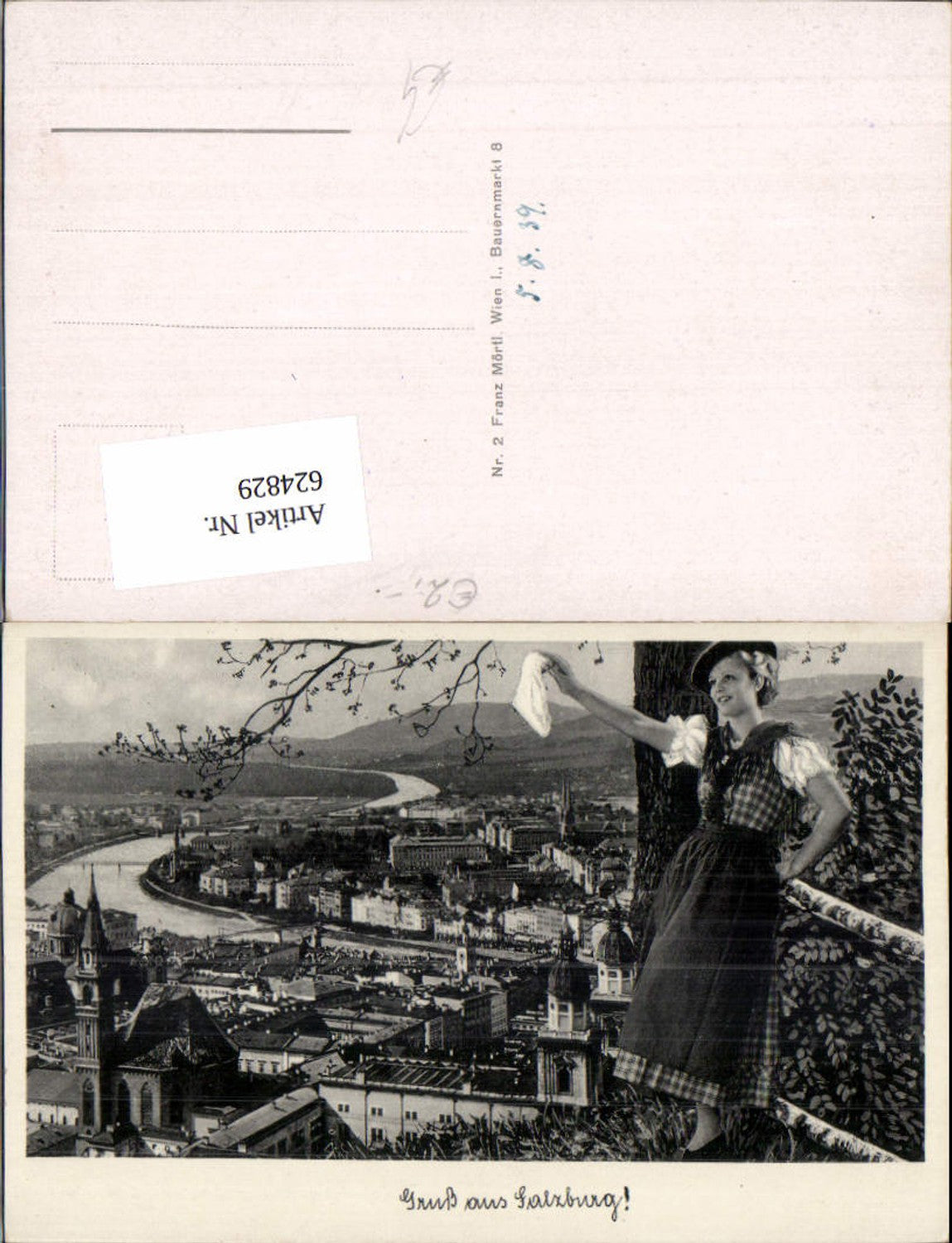 624829, photomontage Salzburg woman in traditional dress
