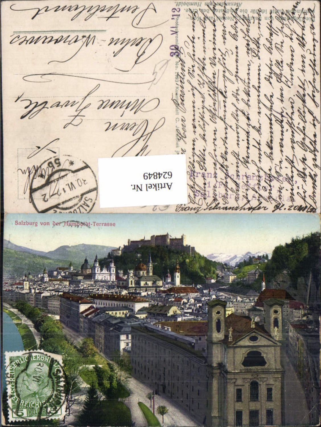 624849,Salzburg von der Humboldt-Terrasse Humboldtterrasse