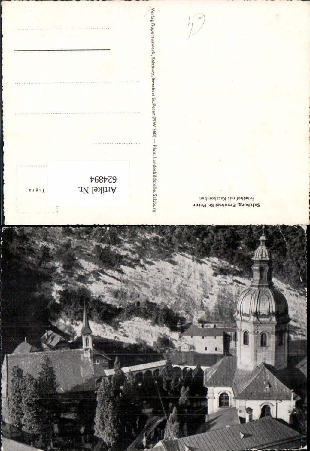 624894, Photo Ak Salzburg Archabbey St. Peter Cemetery with catacombs