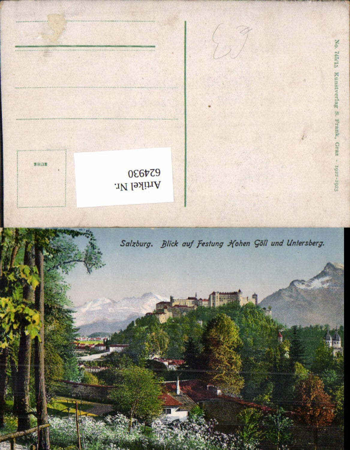 624930, Salzburg View of Hohen Göll Fortress and Untersberg