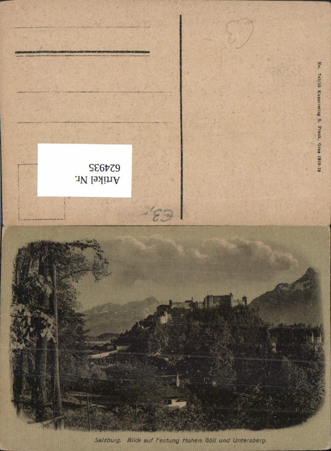 624935, Salzburg View of Hohen Göll Fortress and Untersberg