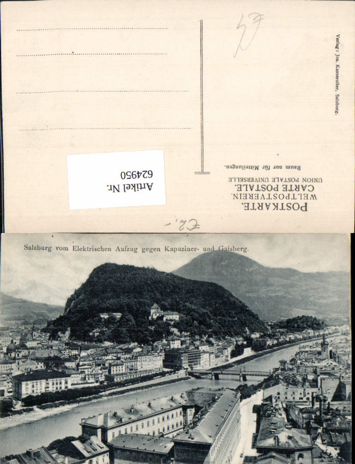 624950,Salzburg v. Elektrischen Aufzug geg. Kapuziner- u. Gaisberg