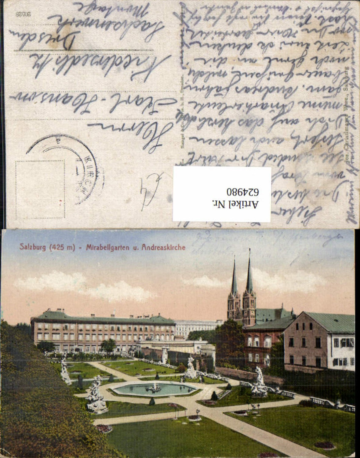 624980, Salzburg Mirabell Gardens and Andreas Church