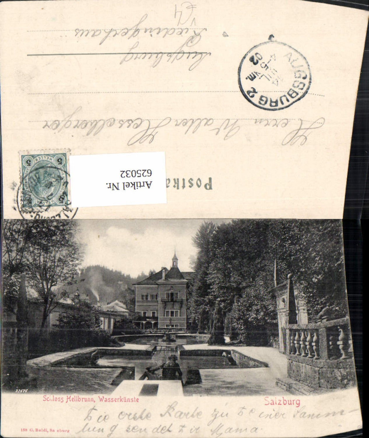 625032, Salzburg Hellbrunn Palace Water Features Prince's Table pub G. Baldi 188