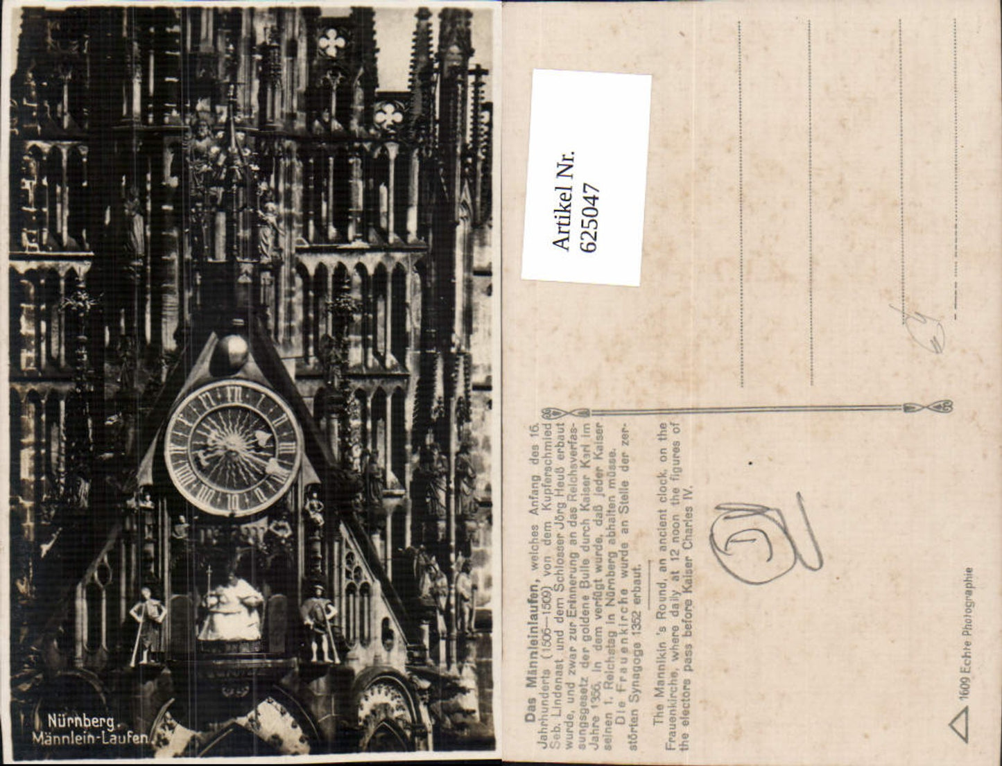 625047,Foto Ak Nürnberg Frauenkirche Männlein-Laufen
