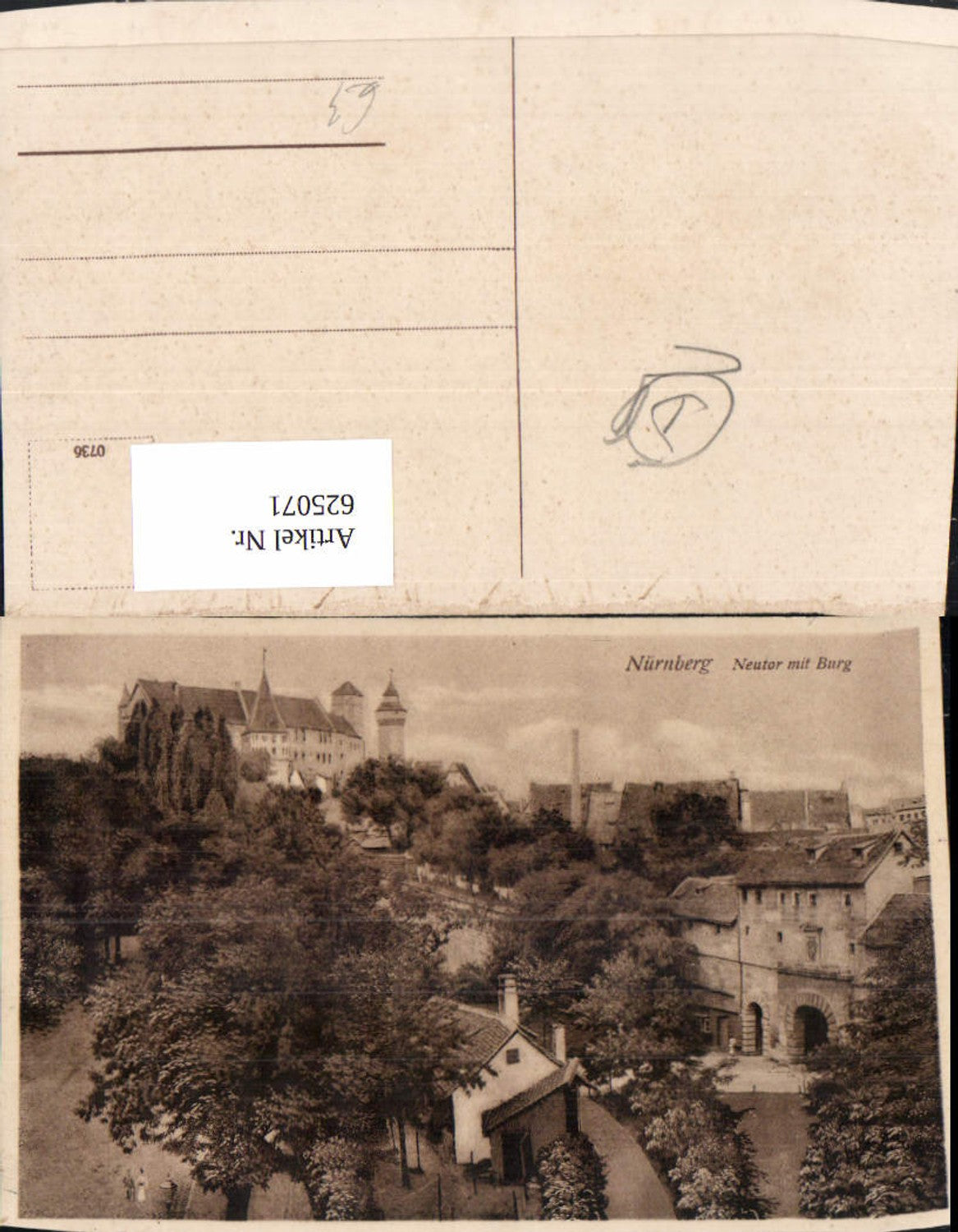 625071, Nuremberg Neutor m. Castle