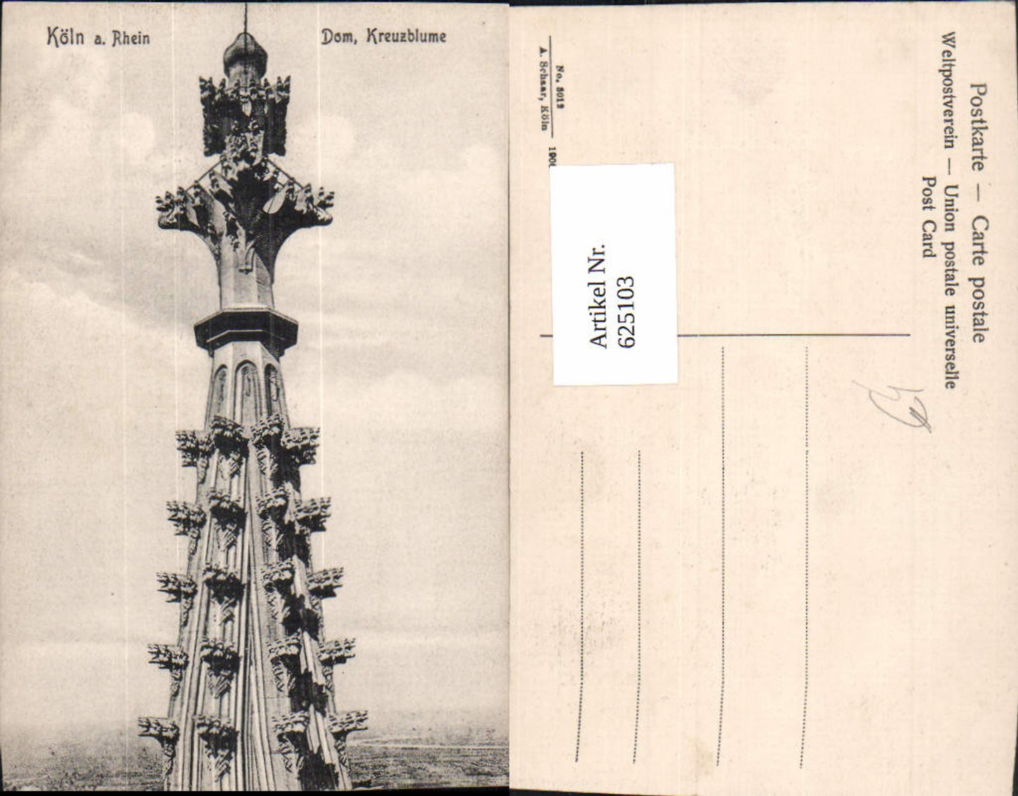 625103,Köln a. Rhein Dom Kreuzblume Detailansicht