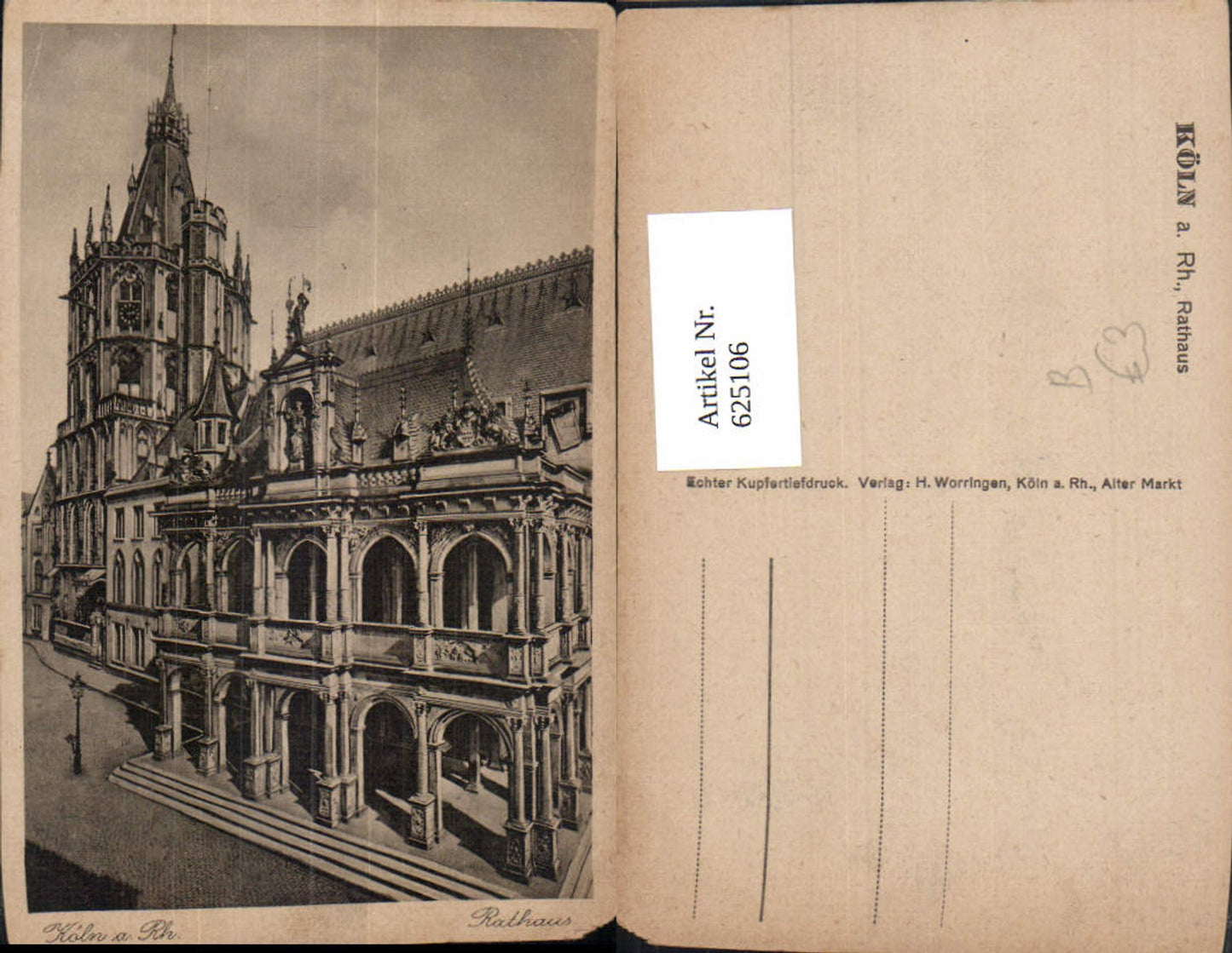 625106,Köln a. Rhein Rathaus