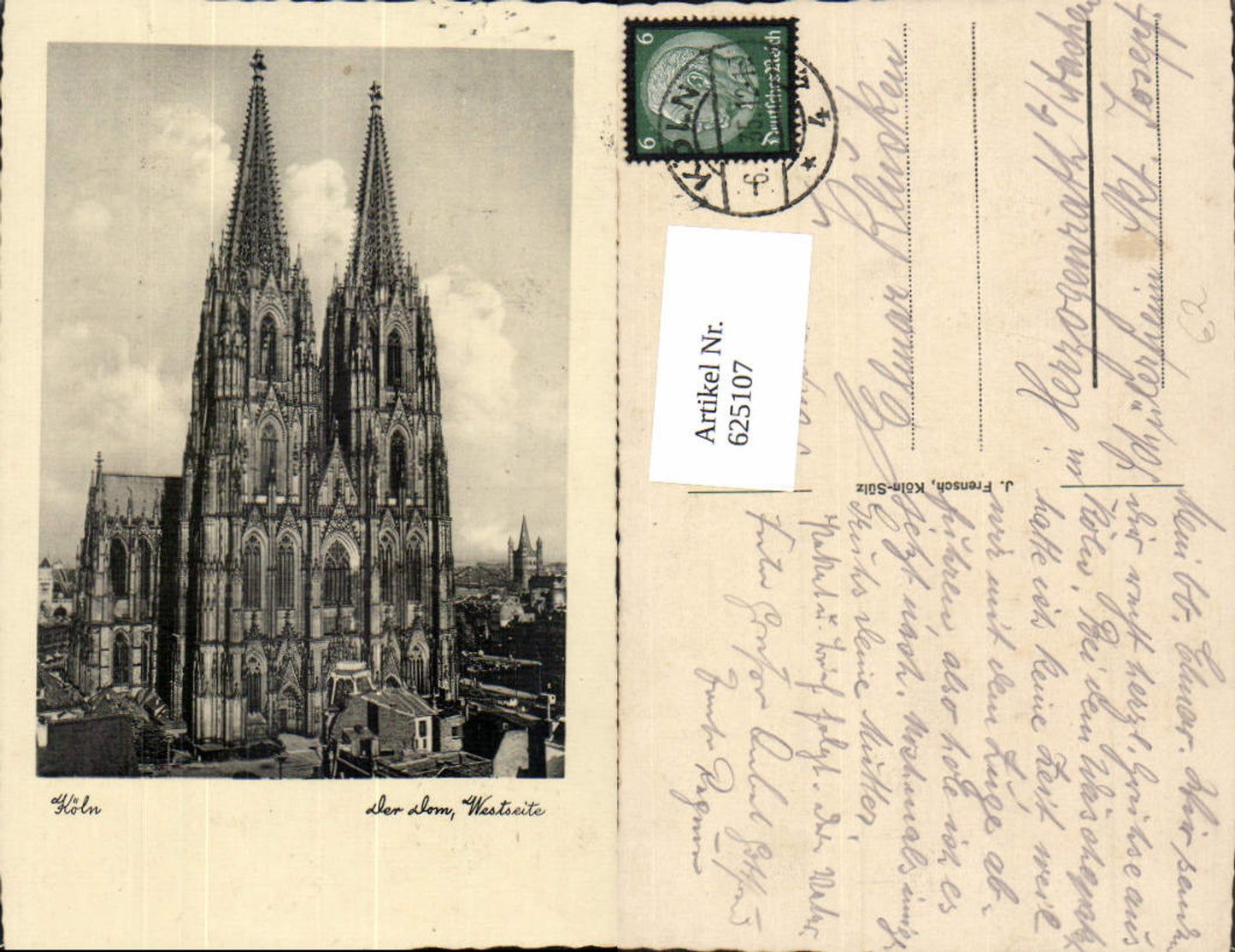 625107,Köln a. Rhein Der Dom Westseite