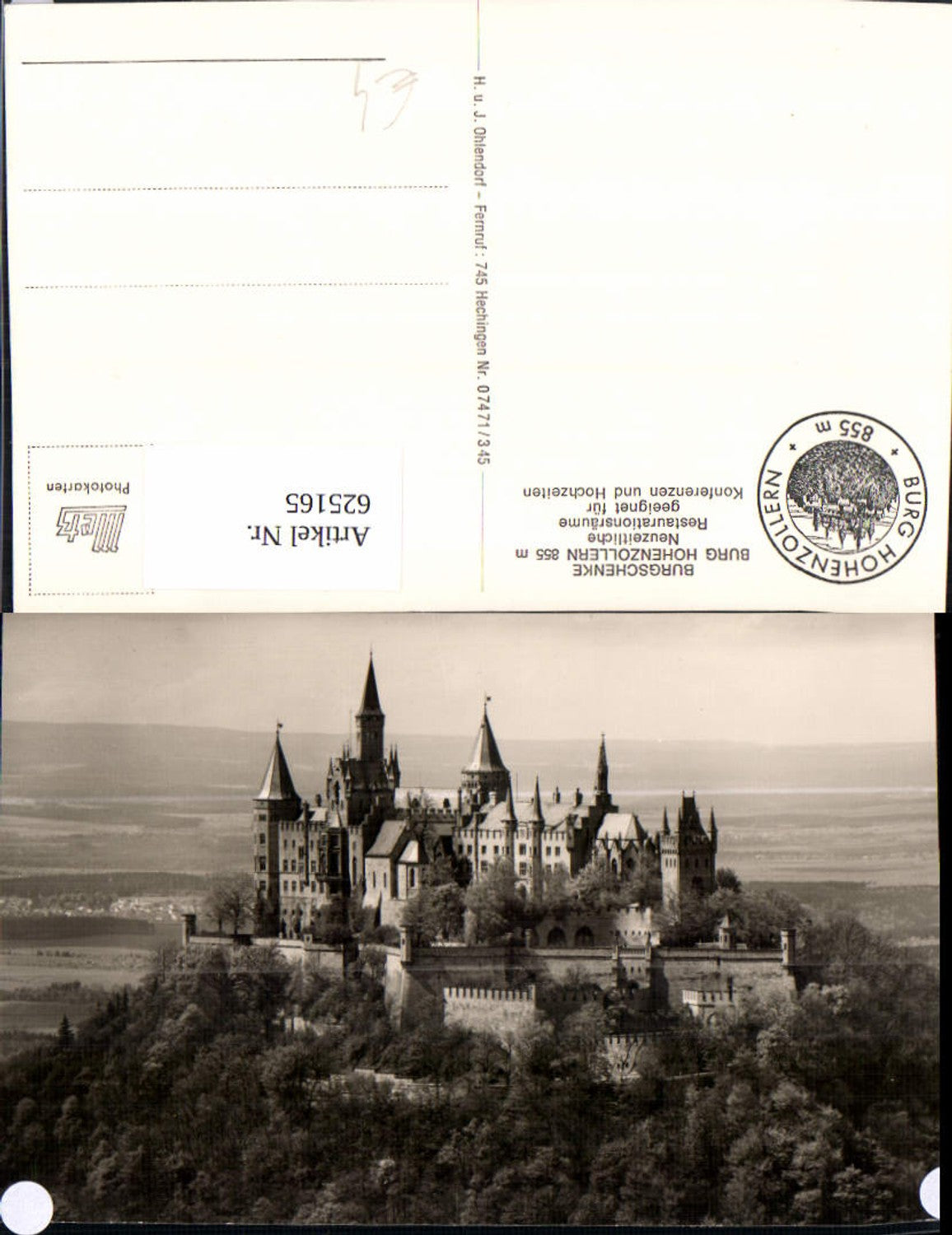 625165,Foto Ak Burg Hohenzollern Bisingen