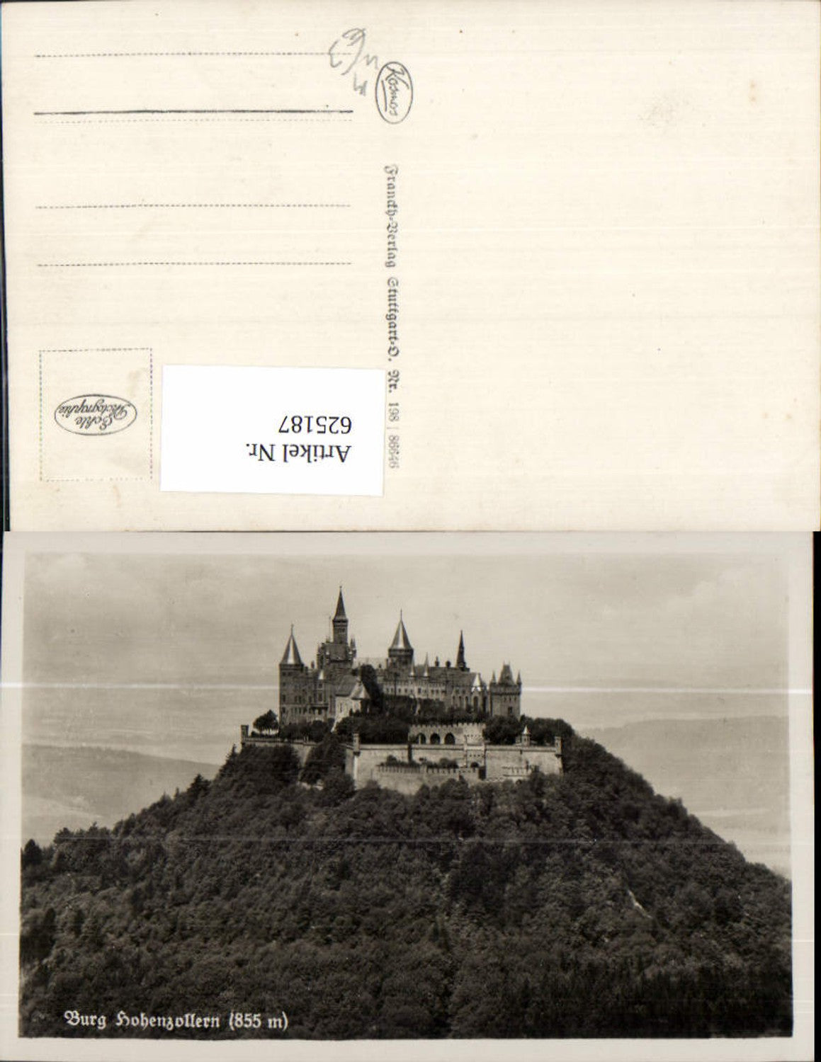 625187,Foto Ak Burg Hohenzollern Bisingen