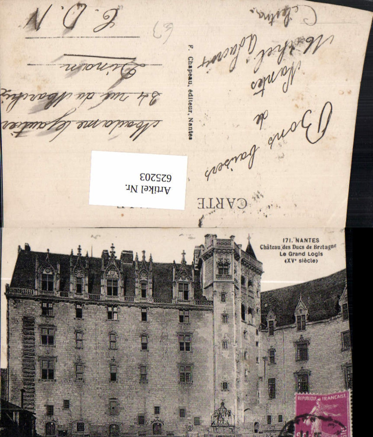 625203,Nantes Chateau des Ducs de Bretagne Le Grand Logis Schloss France
