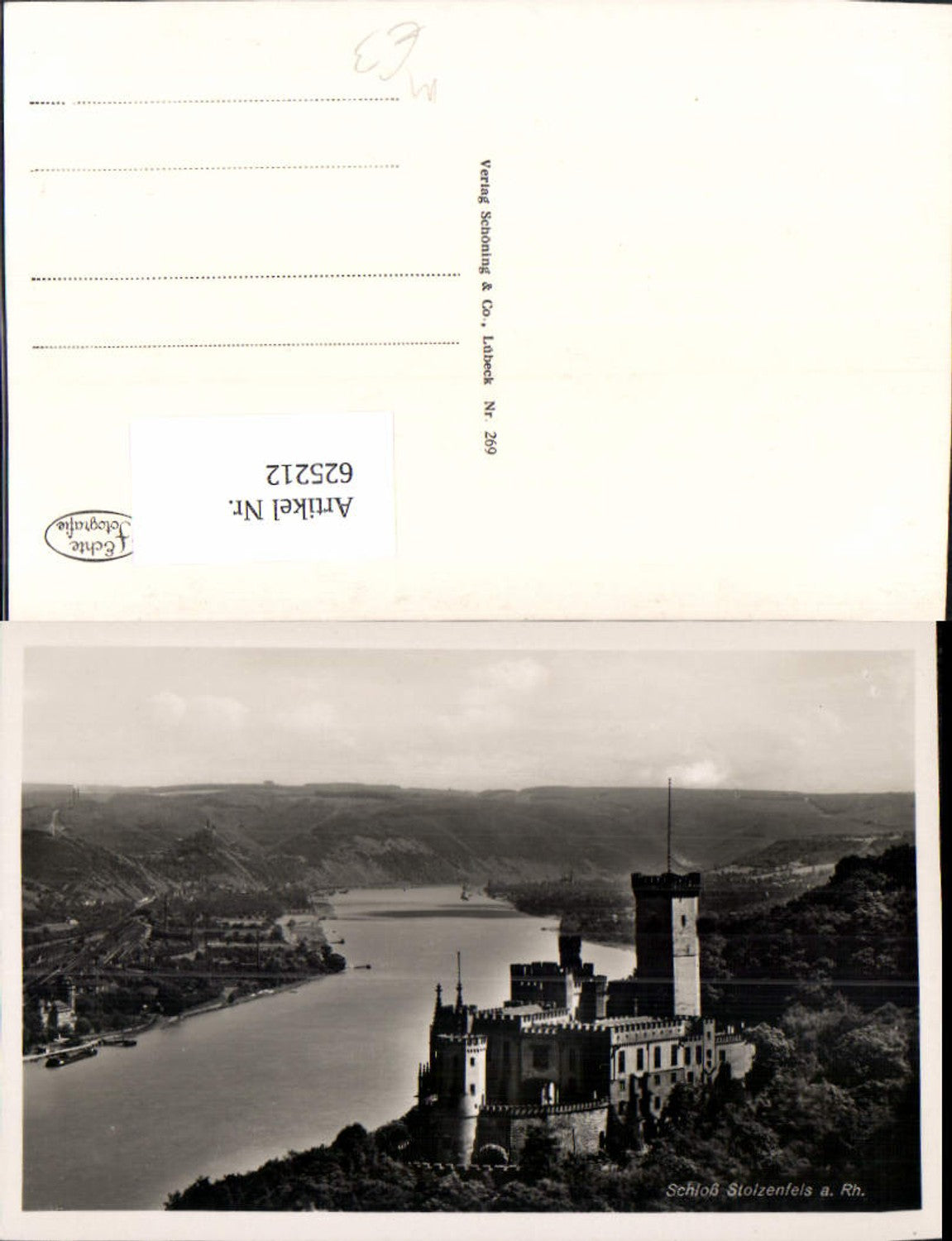 625212,Foto Ak Schloss Stolzenfels a. Rhein