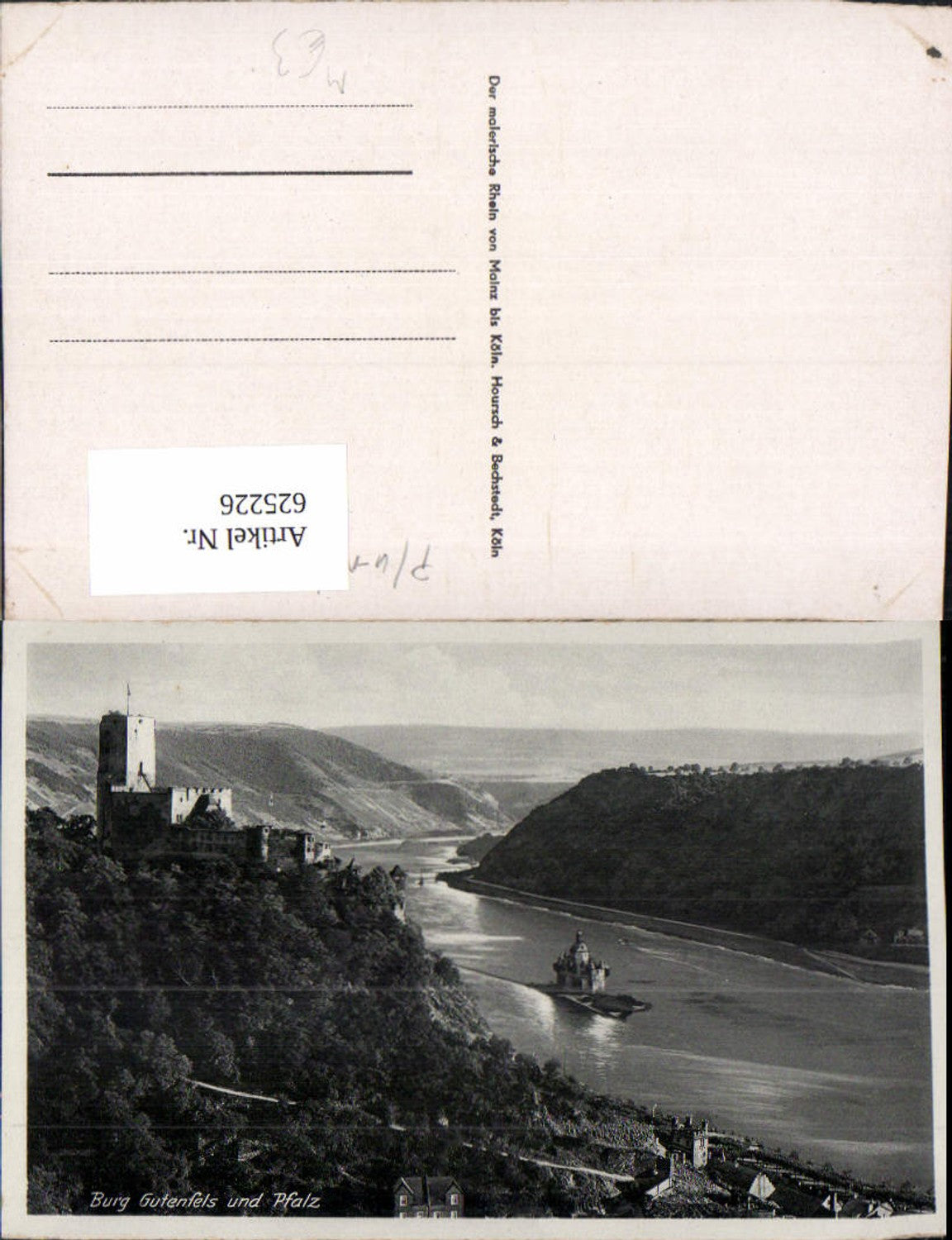 625226,Burg Gutenfels u. Pfalz b. Caub Kaub