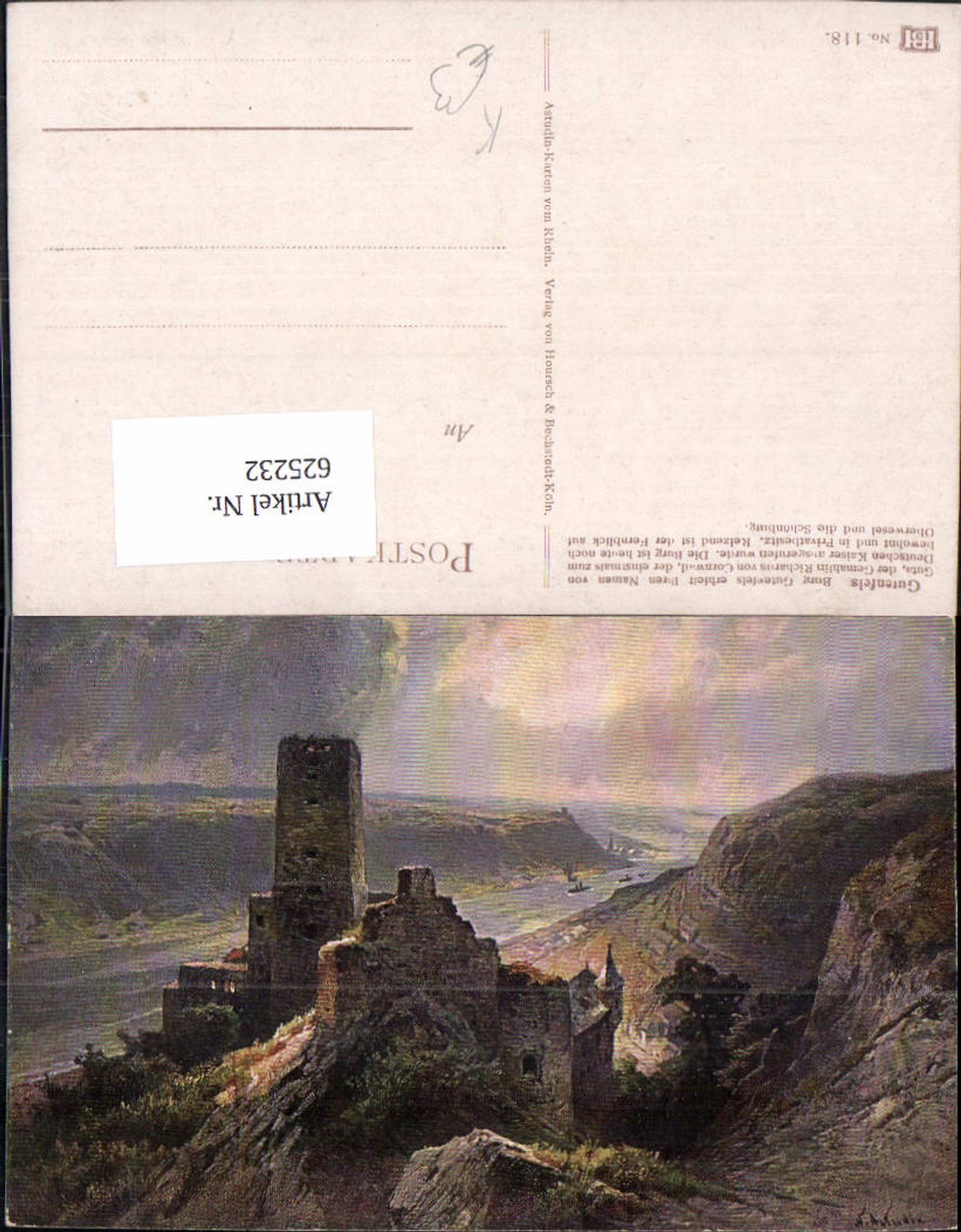 625232,Künstler Ak Astudin Gutenfels Burg