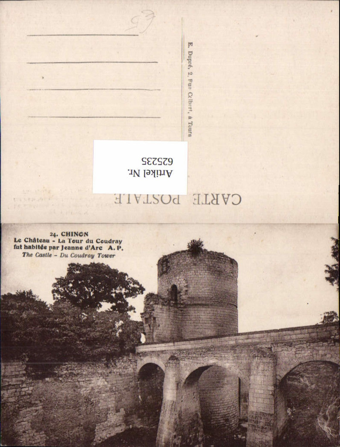 625235,Chinon Le Chateau La Tour du Coudray Schloss Ruine France