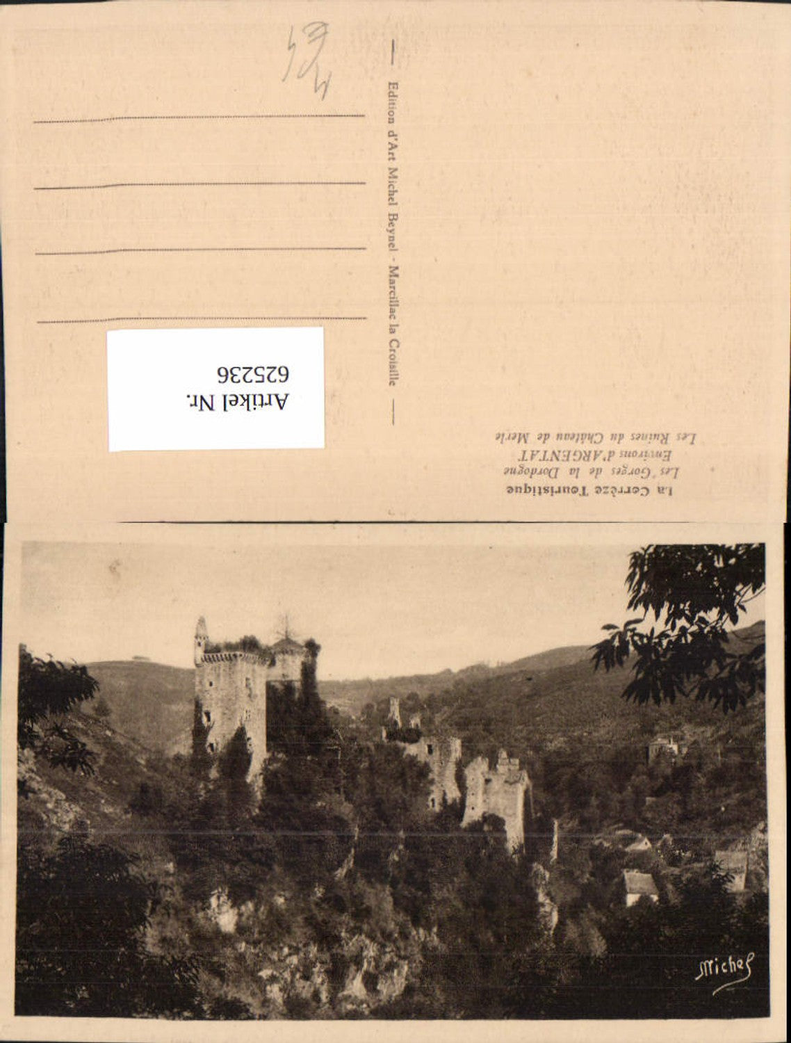 625236,Environs d Argentat Les Ruines du Chateau de Merle Schloss Ruine France