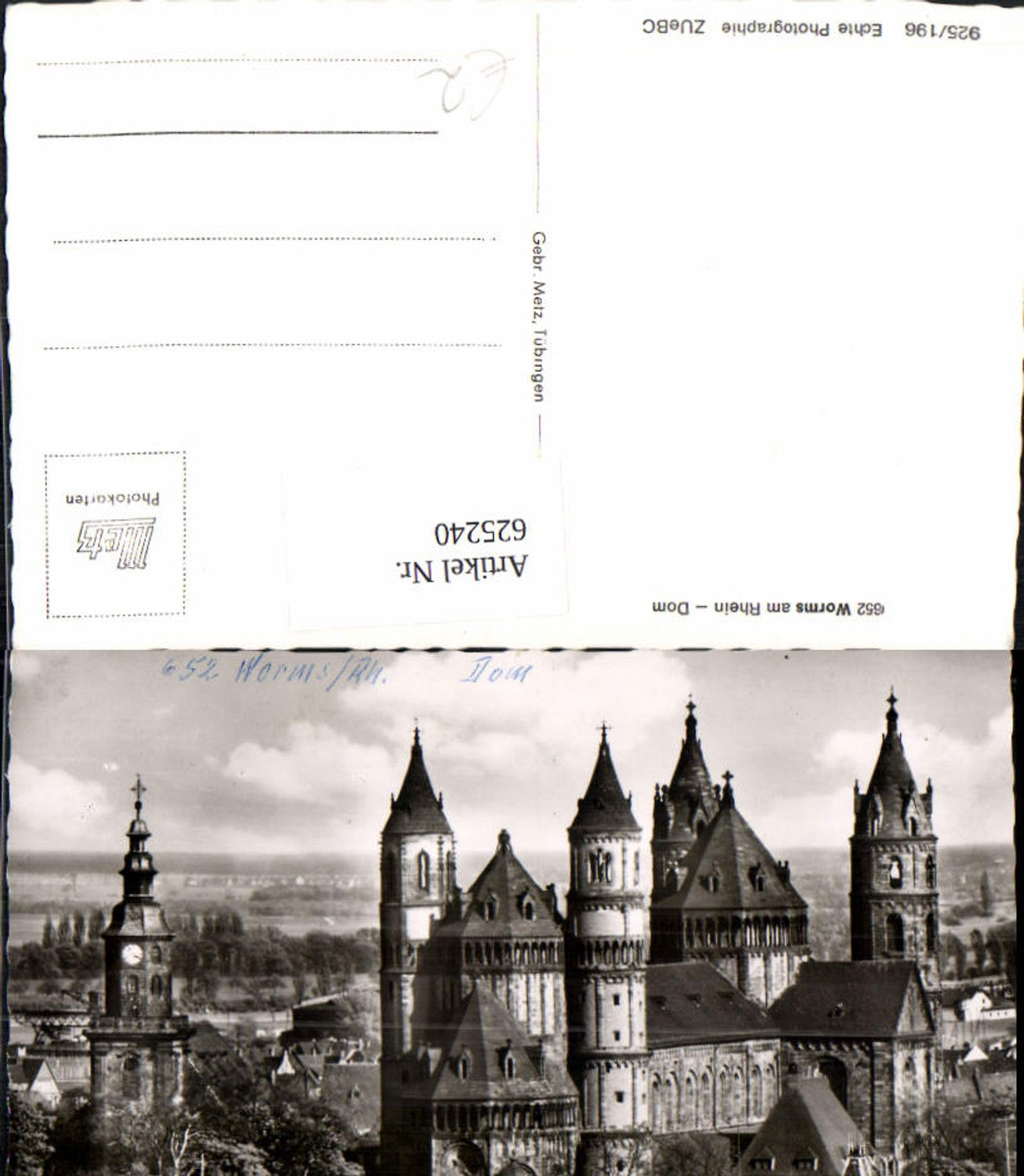 625240,Foto Ak Worms a. Rhein Dom