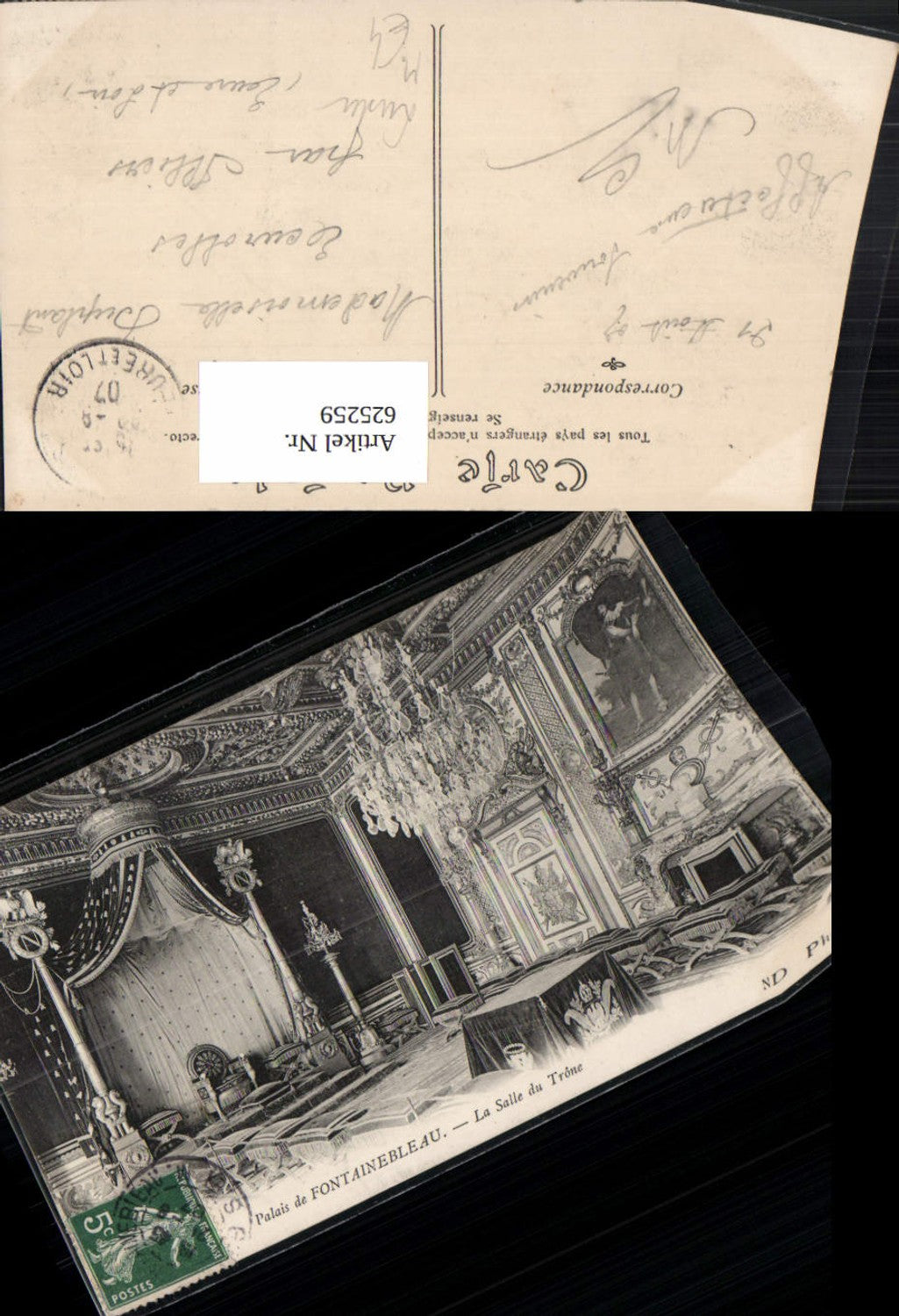 625259,Palais de Fontainebleau La Salle du Trone Schloss Interieur Luster France