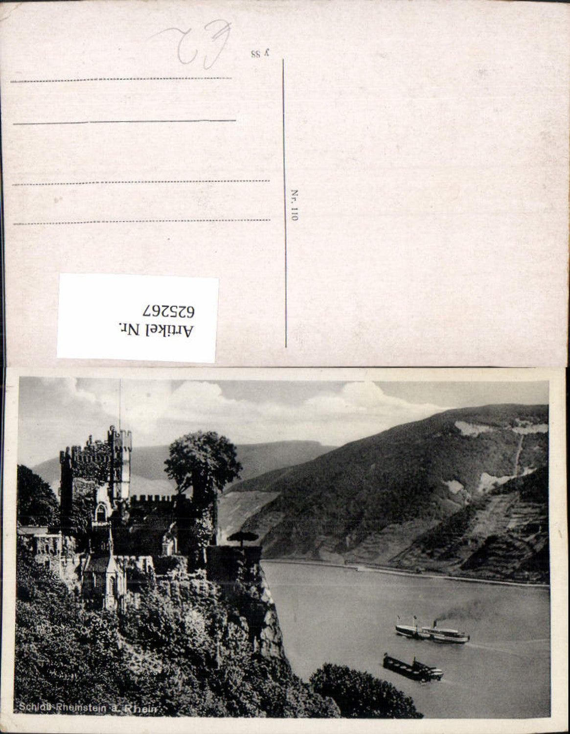 625267,Schloss Rheinstein a. Rhein Schiffe Dampfer