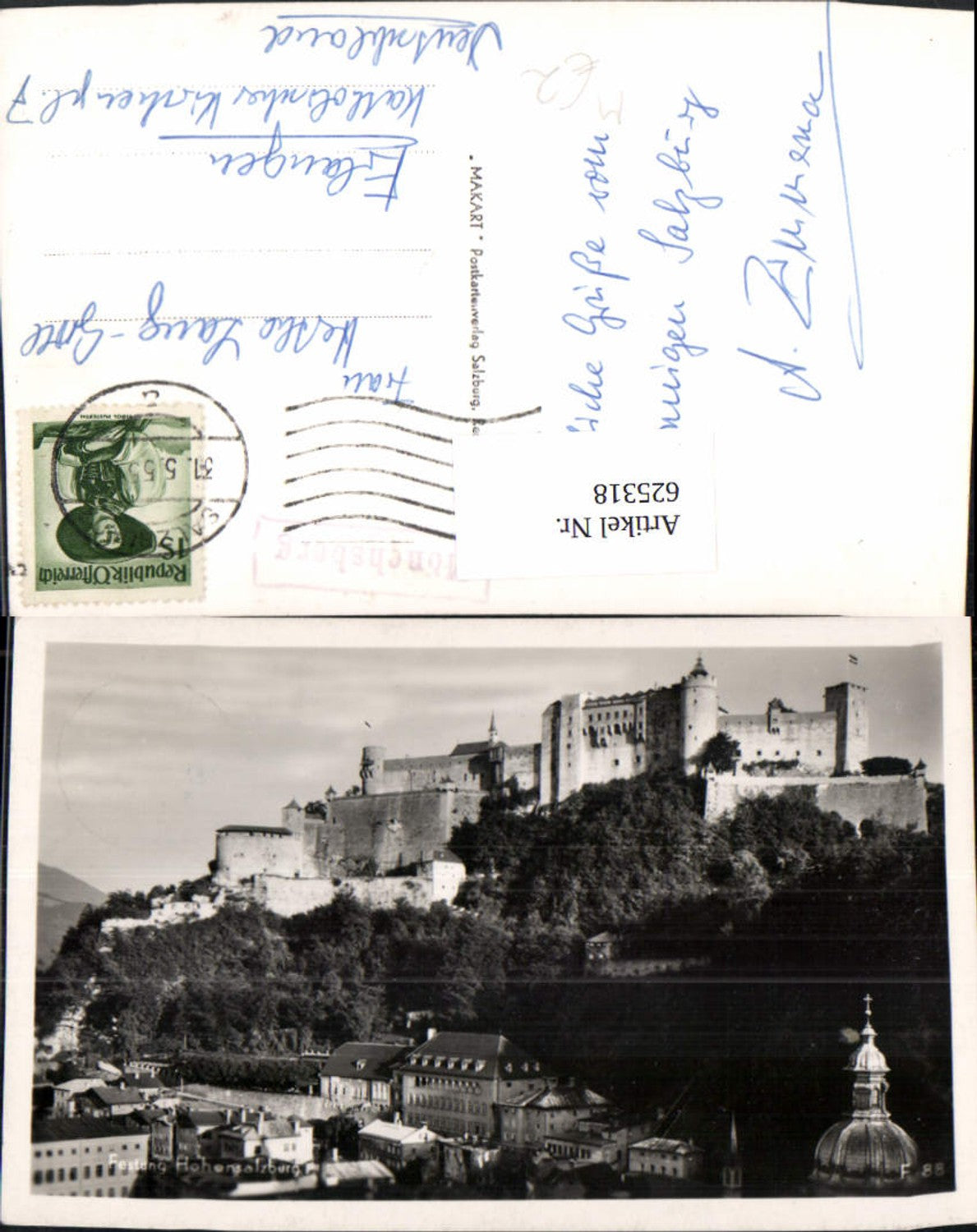 625318,Foto Ak Salzburg Festung Hohensalzburg