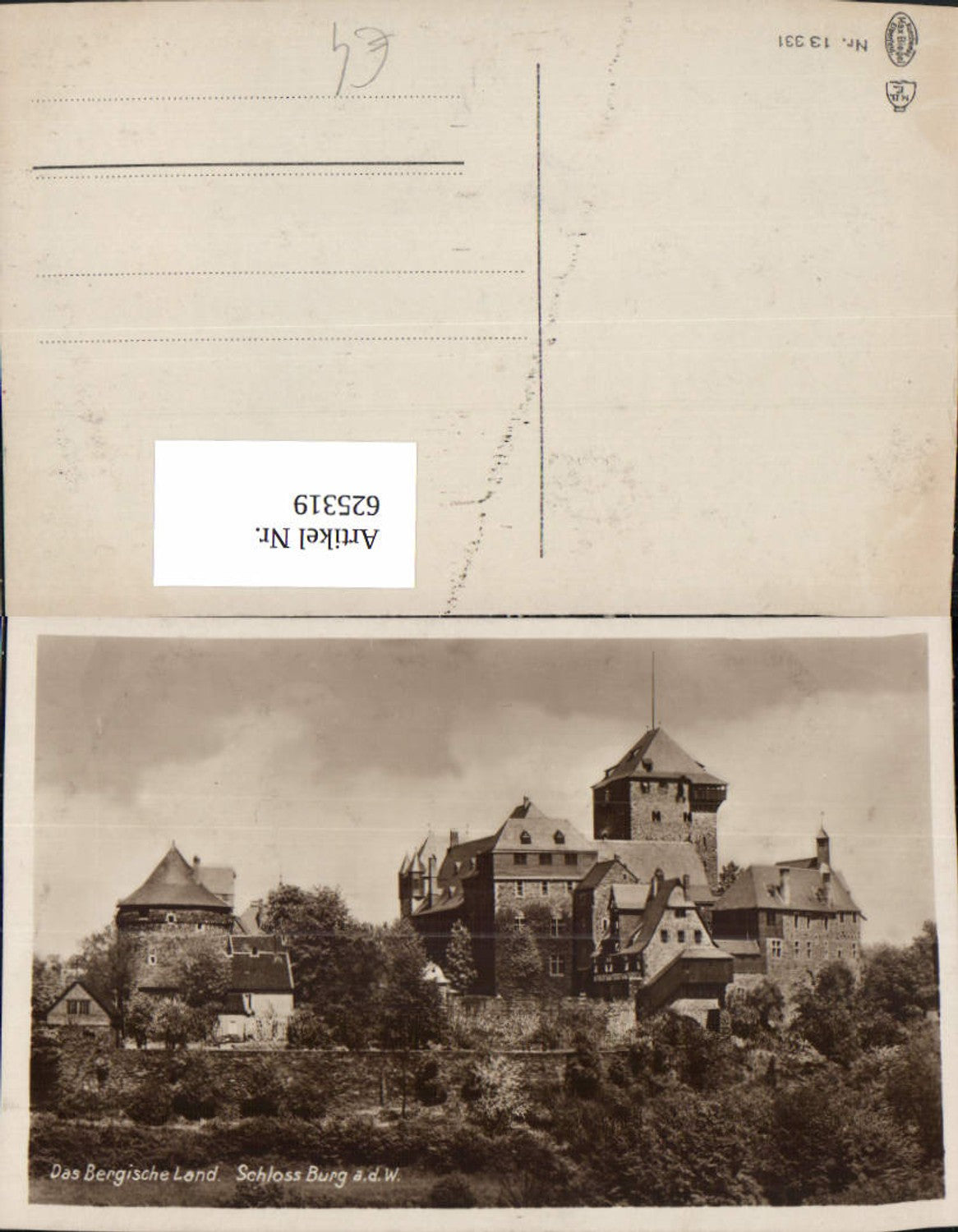 625319,Das Bergische Land Schloss Burg a. d. Weser