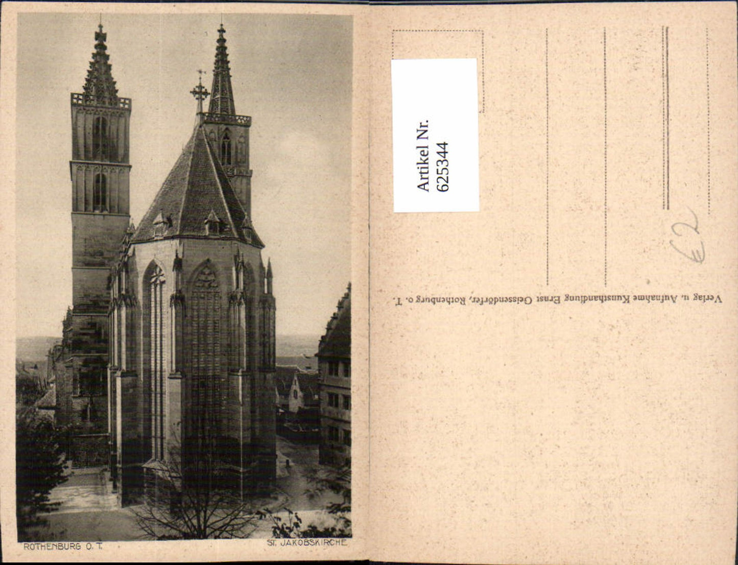 625344,Rothenburg ob der Tauber St Jakobskirche Kirche