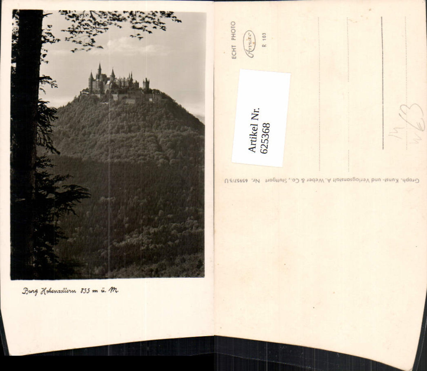 625368,Foto Ak Burg Hohenzollern Bisingen