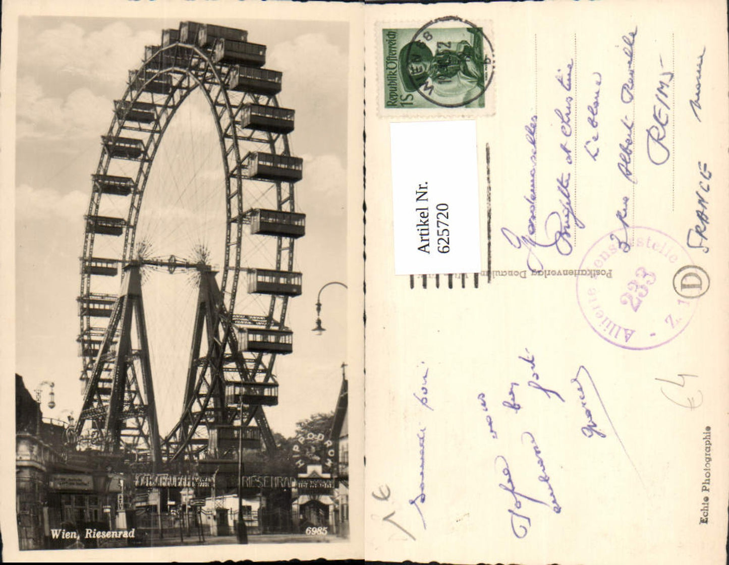Alte Ansichtskarte – Old Postcard