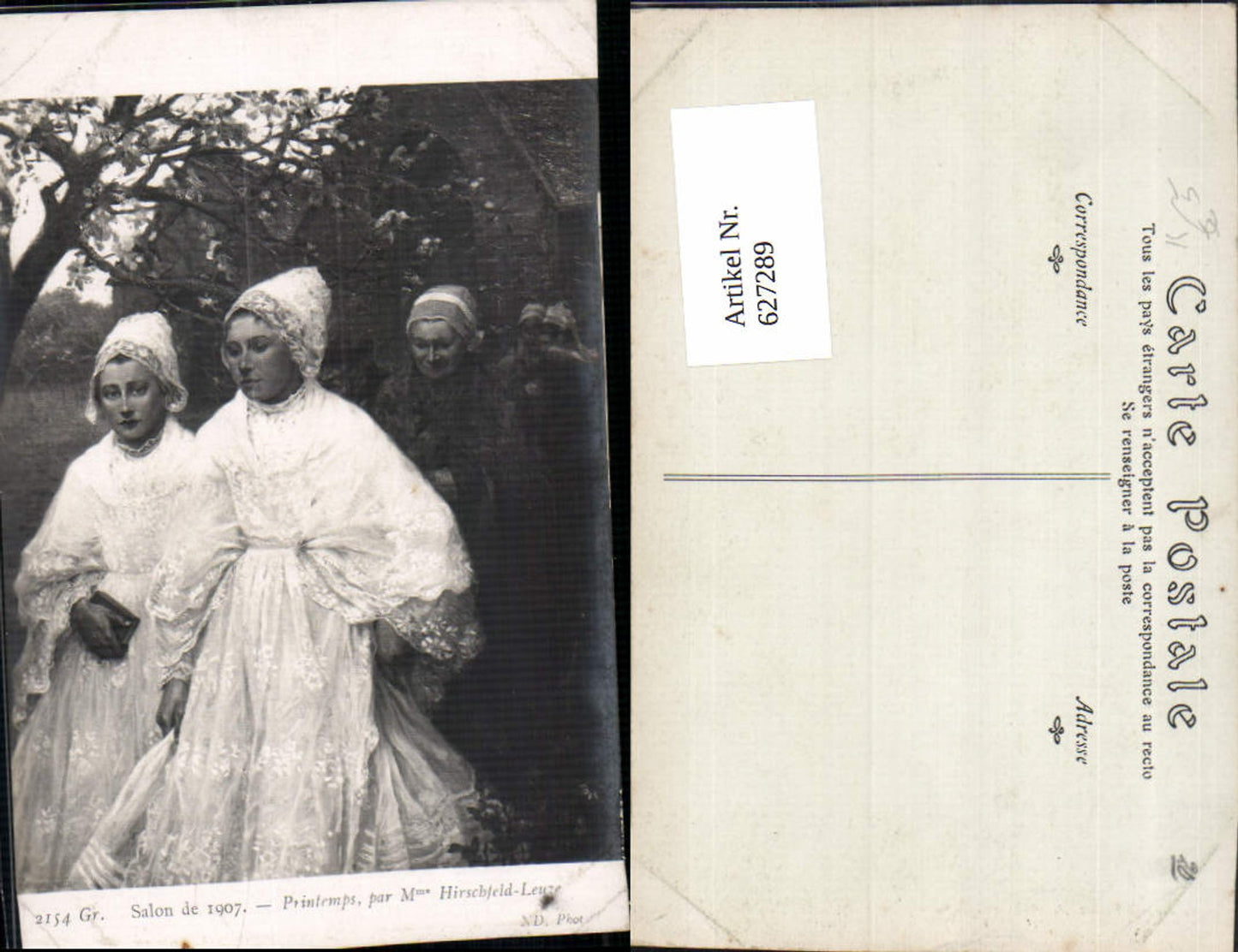 627289,Künstler Ak Printemps par Mme. Hirschfeld-Leuze Frauen Mode