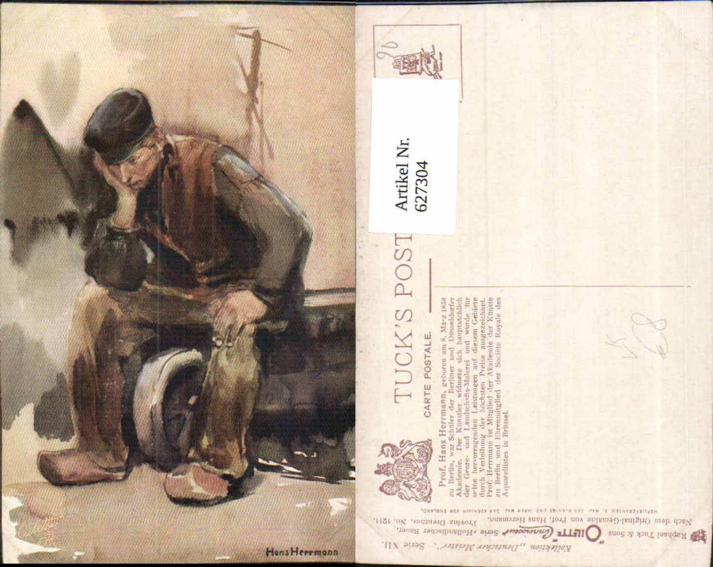 627304,Künstler Ak Hans Hermann Holländischer Bauer pub Raphael Tuck Sons 1211