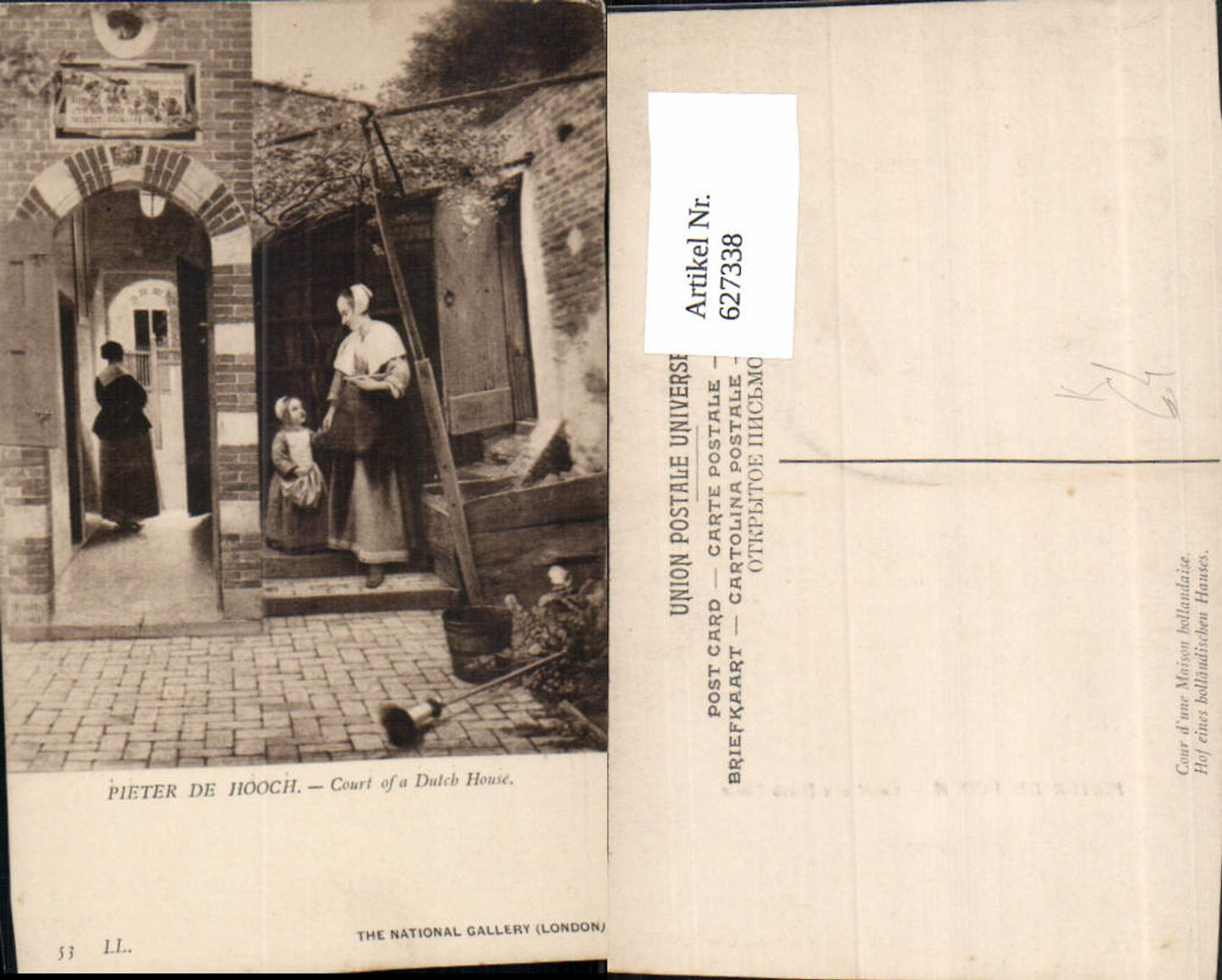 627338,Künstler Ak Pieter de Hooch Court of a Dutch House Hof eines holländischen Hauses