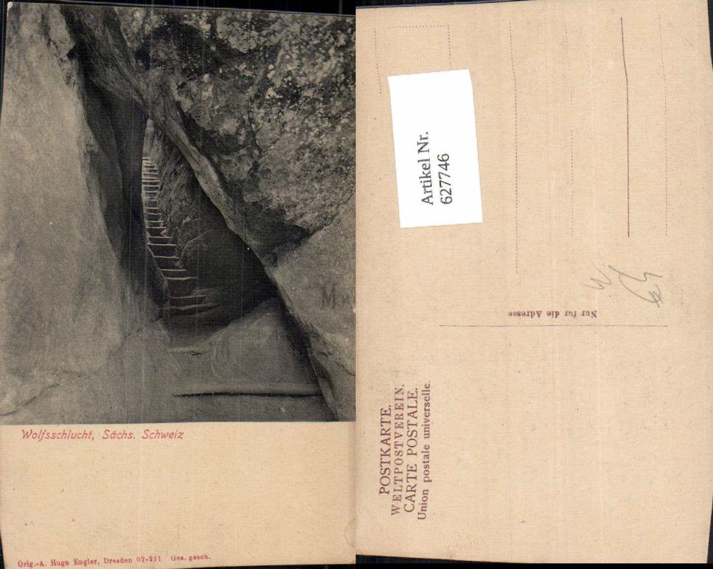 627746,Hohnstein Wolfsschlucht Sächs. Schweiz