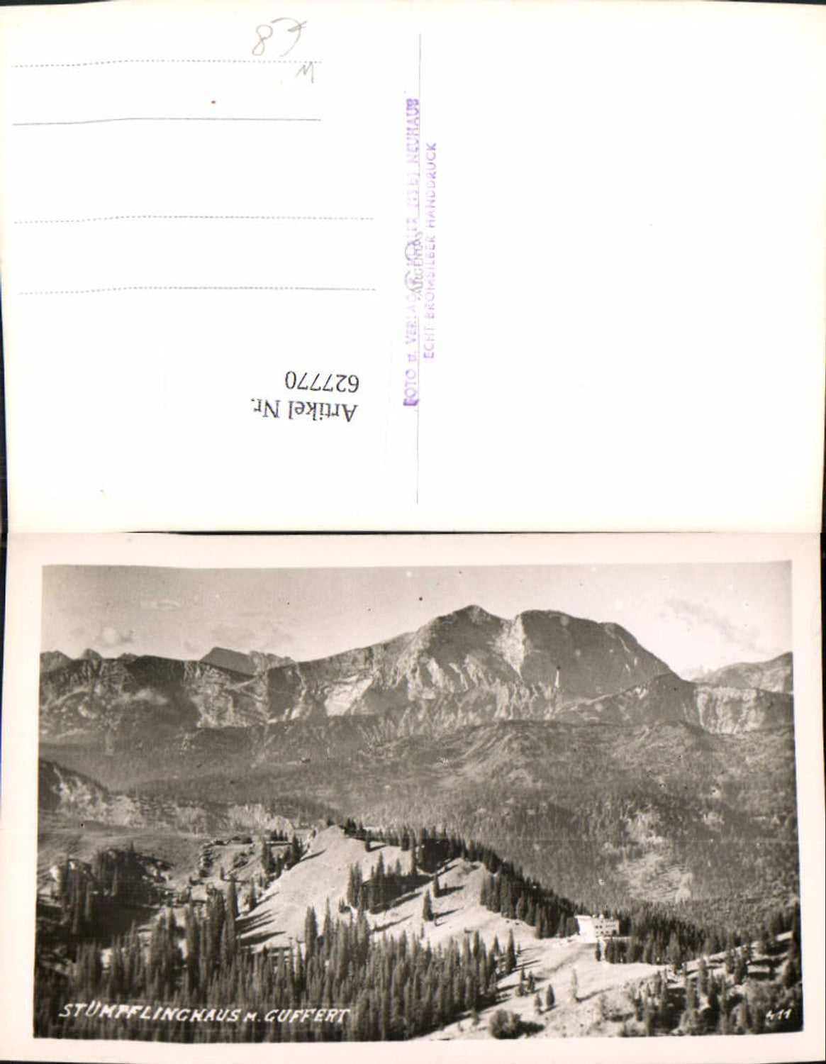 627770, Photo Ak Schliersee-Spitzingsee Stümpflinghaus m. Guffert Jagahütt'n am Stümpfling
